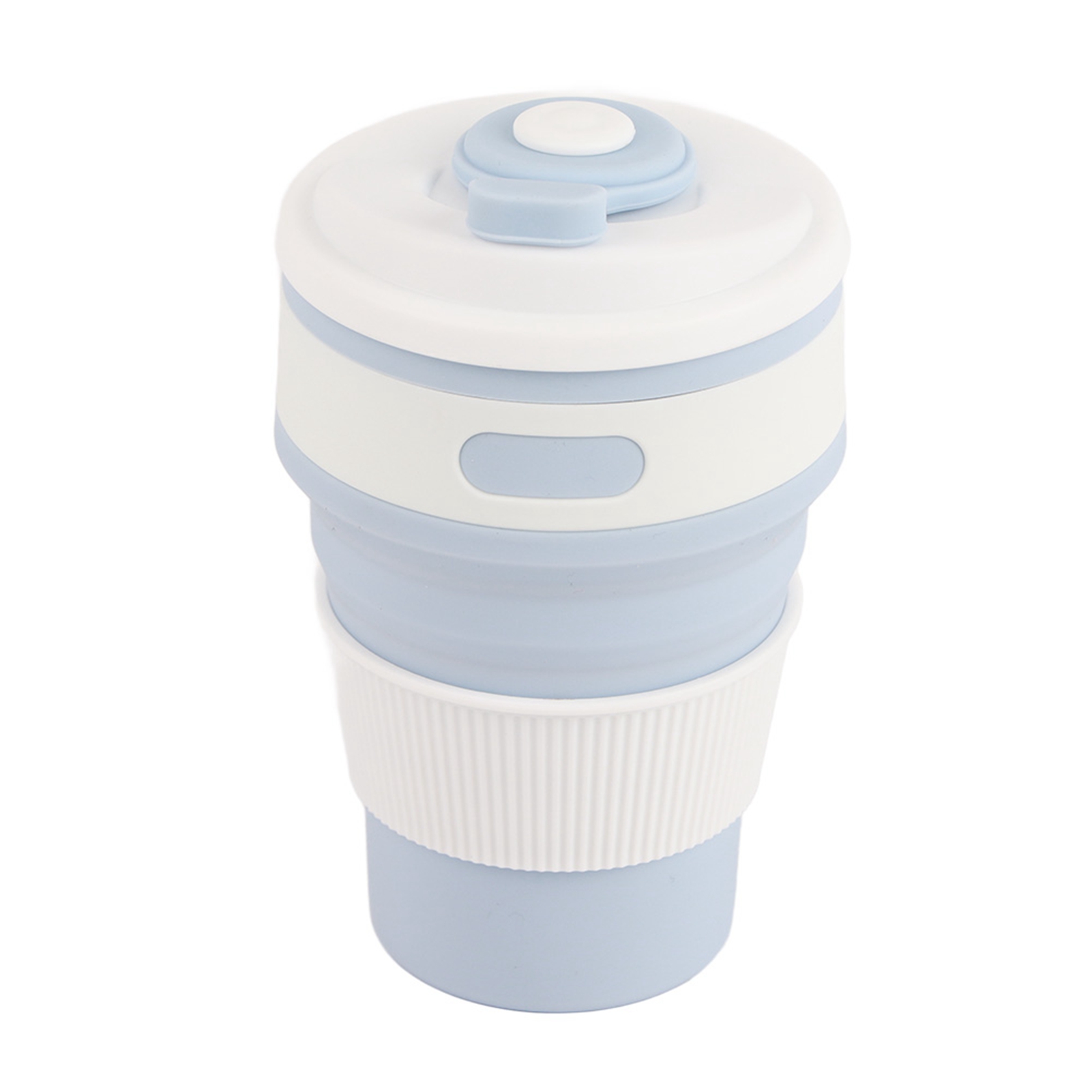350 Ml Faltbarer Silikon-kaffeebecher, Tragbarer Teebecher, Becher Für Drinnen Und Draußen (blau)