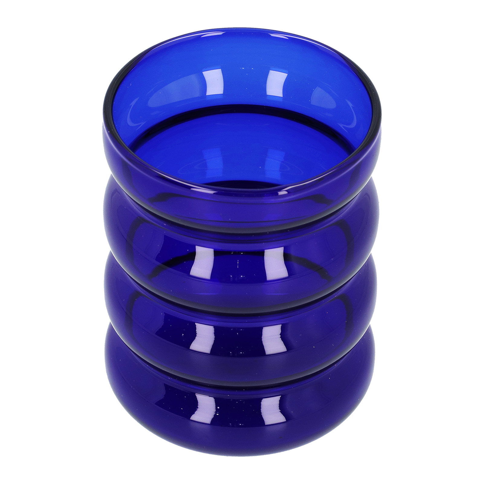 Hochfester, Hitzebeständiger Borosilikatglasbecher Mit Bambusdichtung, Ideal Für Milch, Bier Und Kaffee (blau).