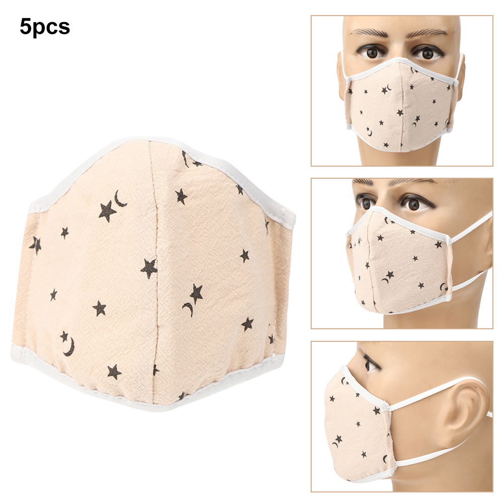5er-packung Beschlagfreie, Staubabweisende, Waschbare Und Atmungsaktive Gesichtsmasken Für Kinder, Gelb