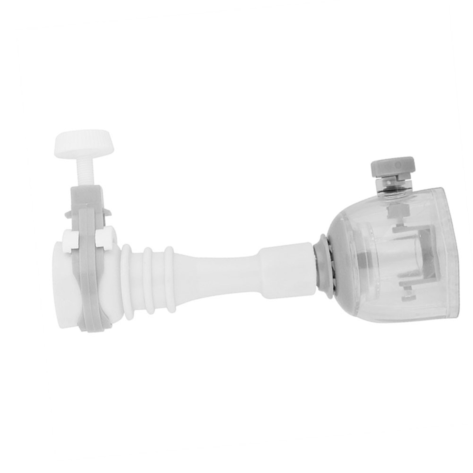 Ausziehbarer Und Spritzwassergeschützter Küchenhahn, 13 Cm, Grau, Mit Abnehmbarer Verlängerung Zum Wassersparen Und Wasserstrahl.