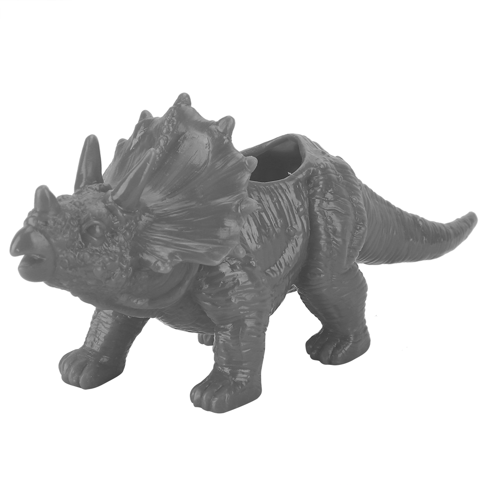 Blumentopf In Form Eines Triceratops Für Kakteen Und Sukkulenten - Gartendekoration (grau)