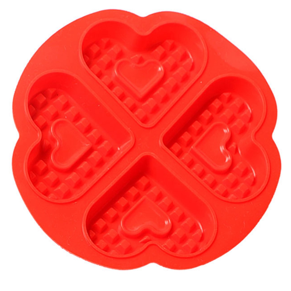 Hochwertiges Herzförmiges Silikon-waffeleisen Für Kinder, Diy-kuchenform
