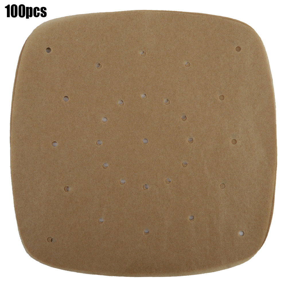 7,5 Zoll Großes, Quadratisches, Perforiertes Dampfgarpapier Für Heißluftfritteusen (naturfarbe)