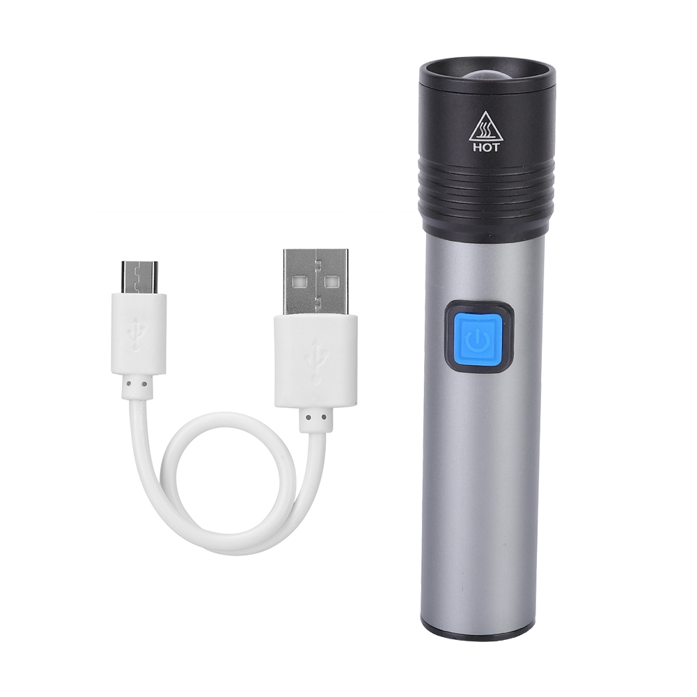 Tragbare, Wasserdichte, Per Usb Aufladbare Und Einstellbare Led-taschenlampe Für Outdoor-camping