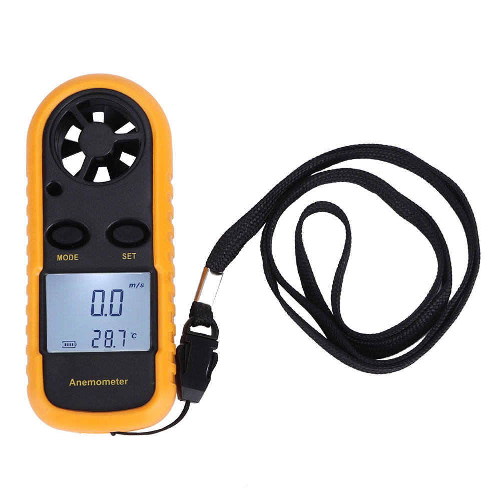 Mini-tragbares Digitales Lcd-anemometer, Windgeschwindigkeits- Und Temperaturmessgerät