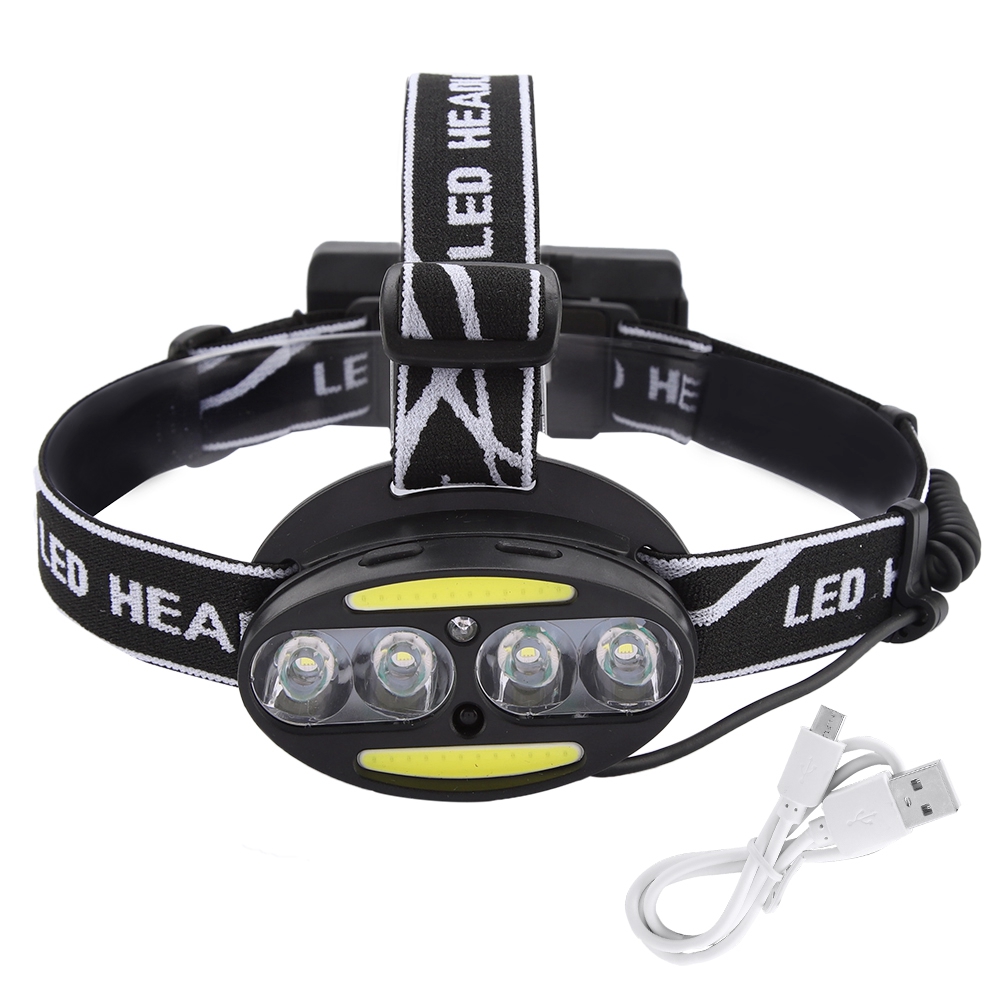 Outdoor-cob-t6-led-stirnlampe Mit Einstellbarem Lichtkegel Und Zubehör