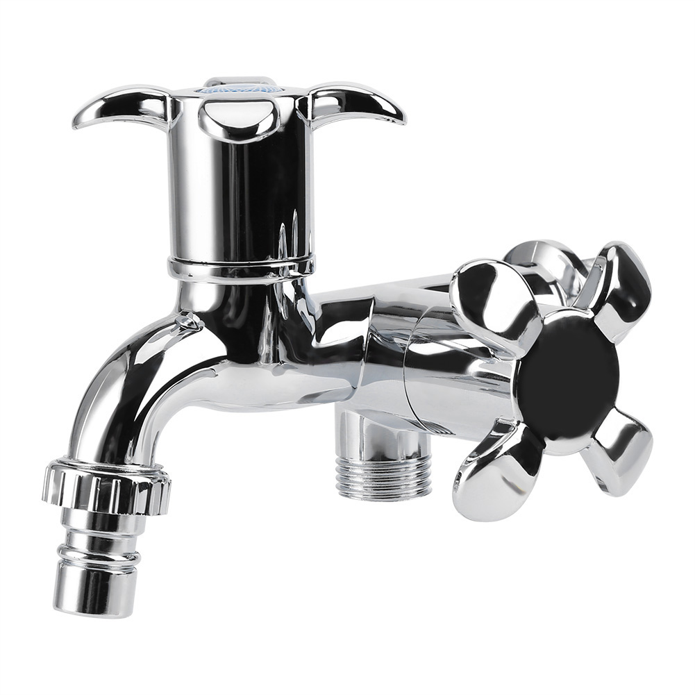 Abs-waschmaschinenarmatur Für Spülbecken/waschbecken Mit Doppelauslauf Und G1/2-griff Blossom