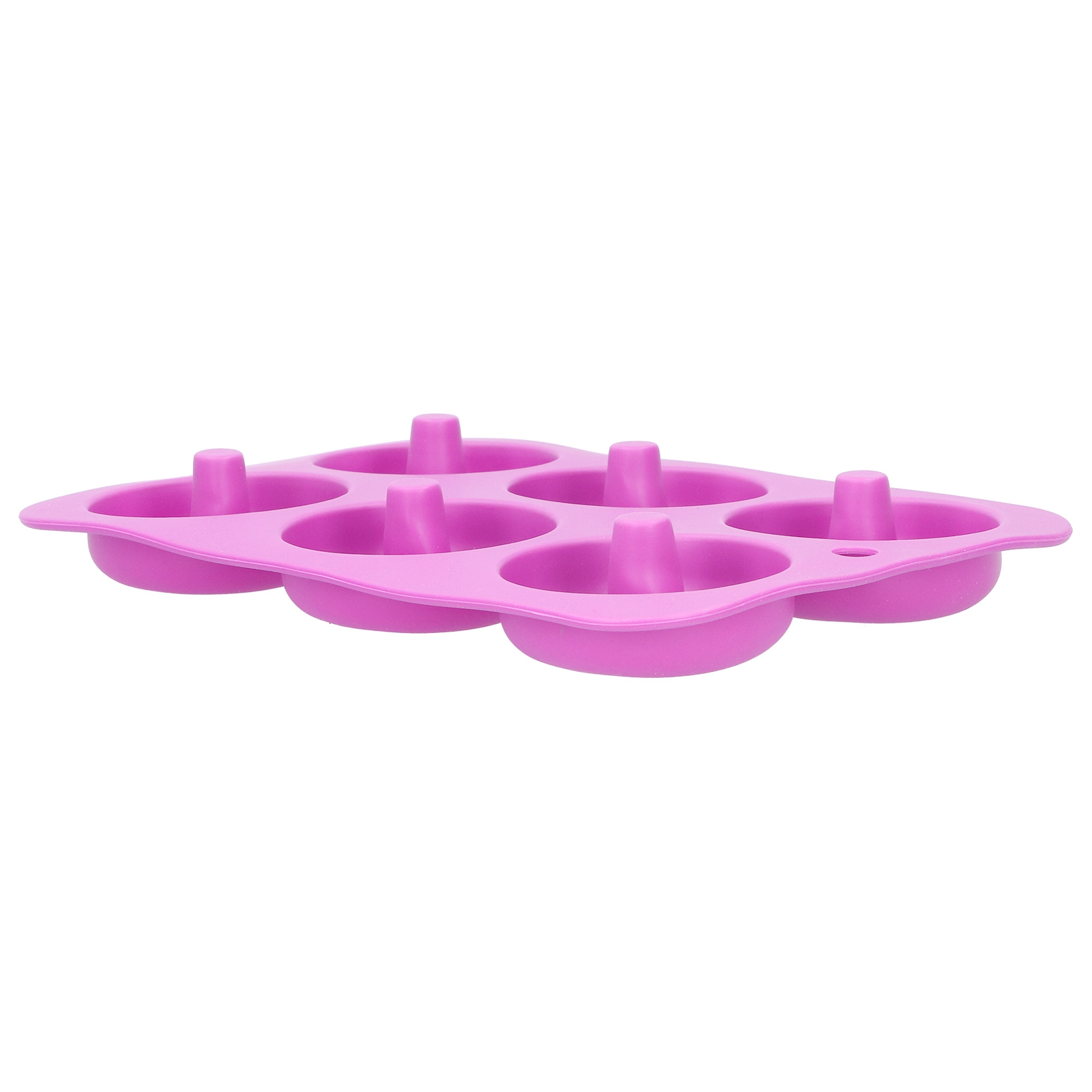 Silikon-donutform Mit 6 Fächern, Antihaftbeschichtet, Rund, Für Schokoladenkuchen, Backofen-backform (dunkelviolett)