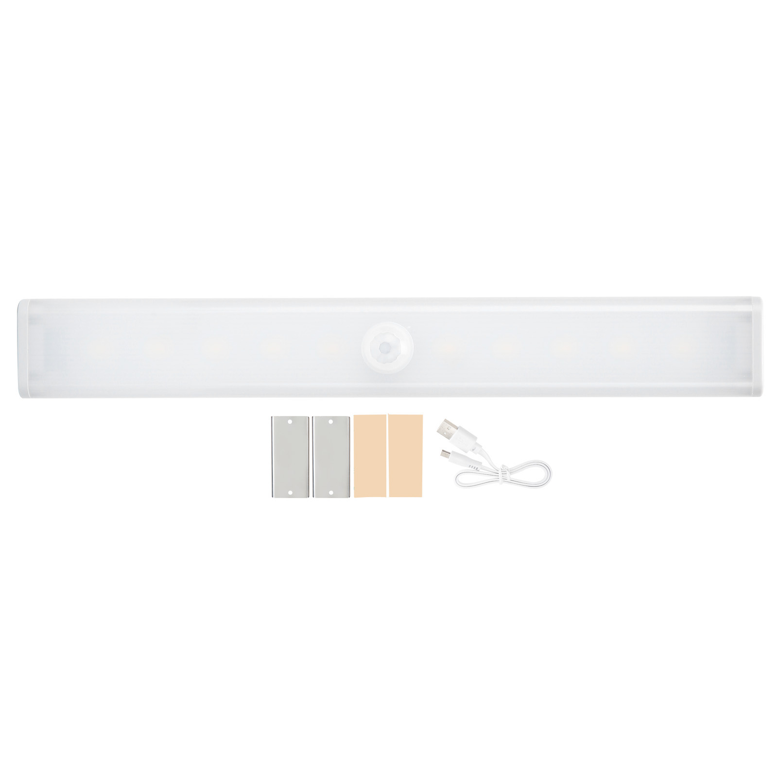 20 Cm Led-nachtlicht, 20 Leds, Mit Körperinduktions- Und Helligkeitssensor, 3 Einstellbare Farben, Für Schränke Und Garderoben.