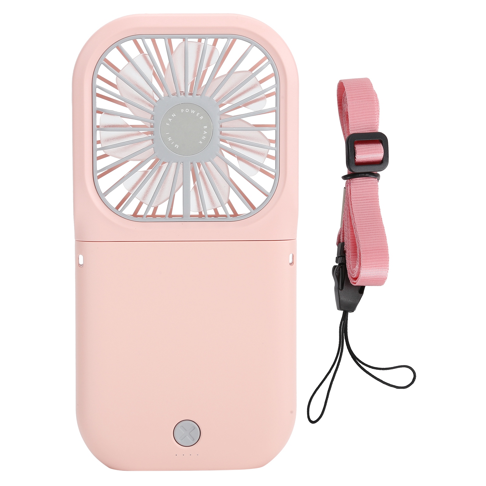 Tragbarer Und Faltbarer Nackenventilator, Mini, 3 Einstellbare Geschwindigkeitsstufen, Usb-ladefunktion, Leise, Für Zuhause, Büro Und Im Freien (rosa)
