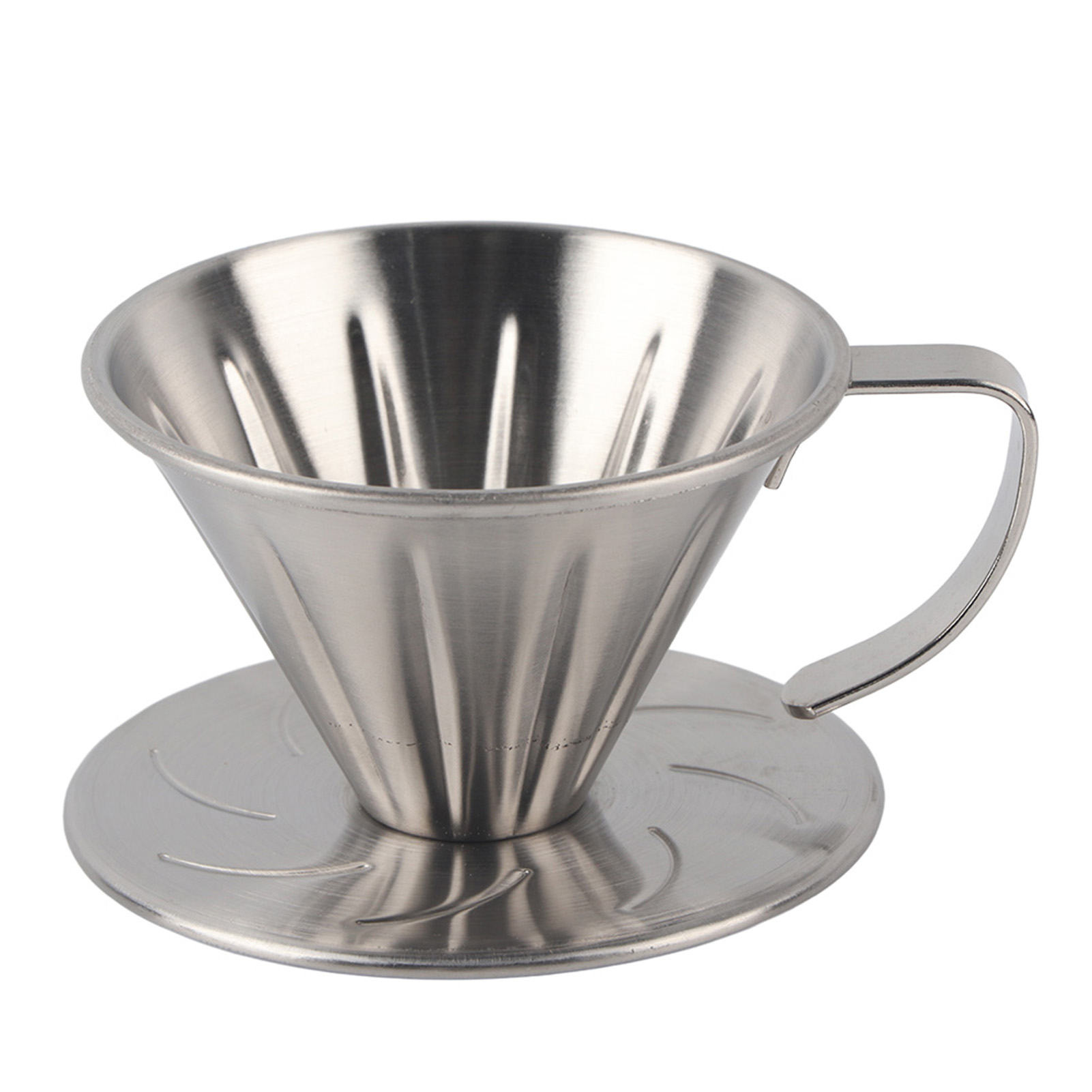 Konischer Kaffeefilter Aus Edelstahl Mit Tassenhalter, Zubehör Für Kaffeemaschinen, Für Den Privaten Und Professionellen Gebrauch.