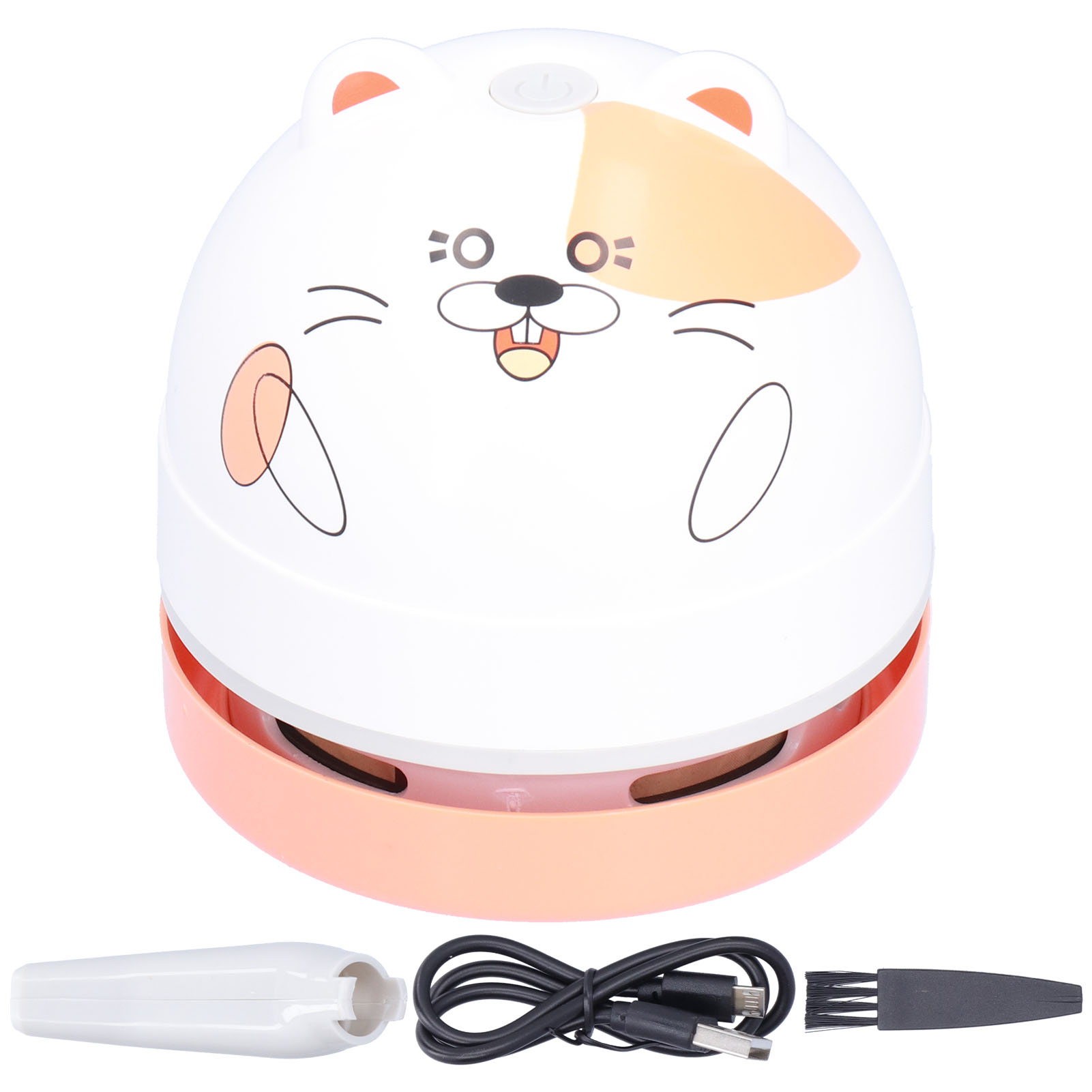 Mini-tischstaubsauger Mit Usb-anschluss Und Hamster-design, Ideal Für Kinder. Niedliches Tiermotiv.