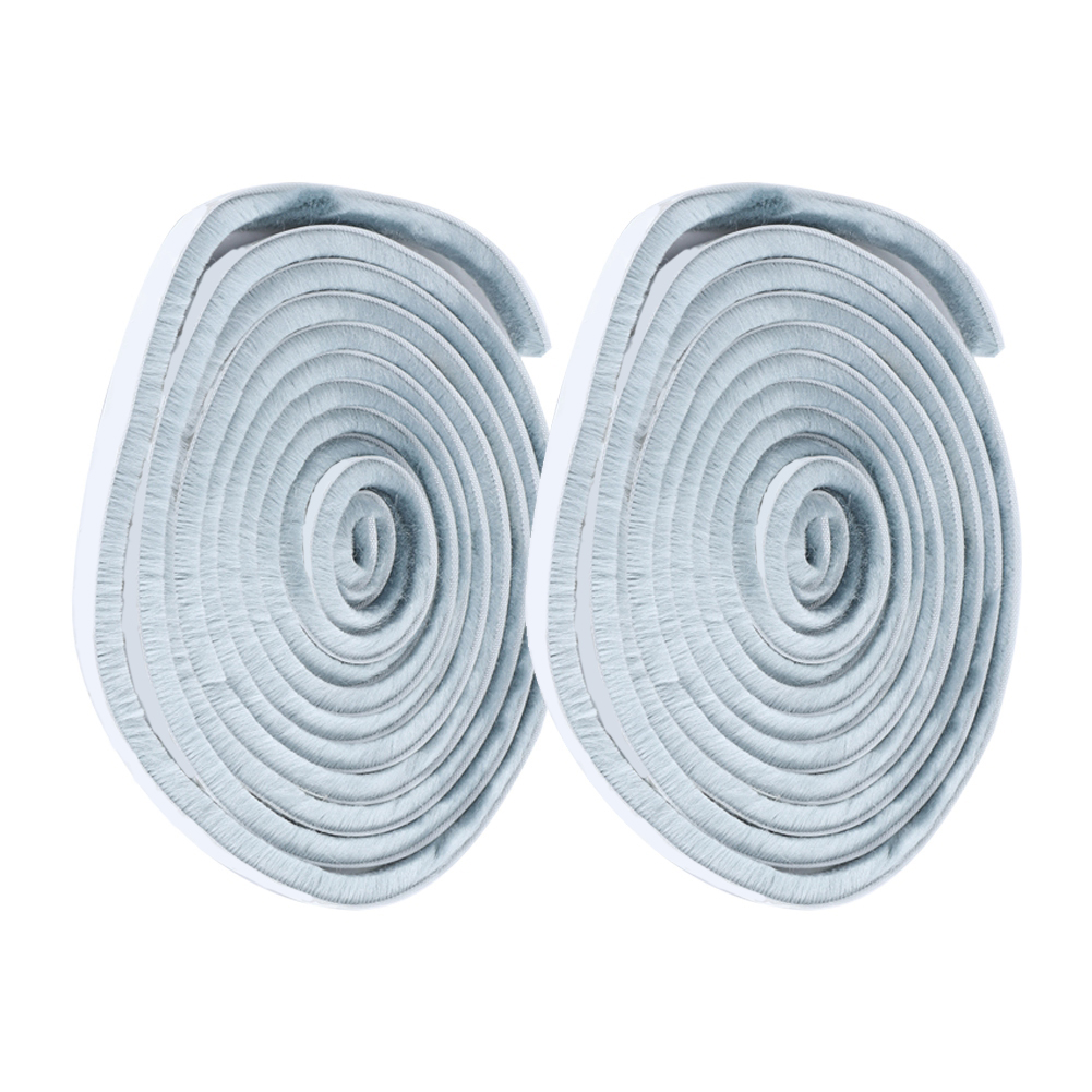 Packung Mit 2 Selbstklebenden, Staub- Und Winddichten Dichtungsstreifen, 9 X 9 Mm, Für Türen Und Fenster, 5 M, Silbergrau