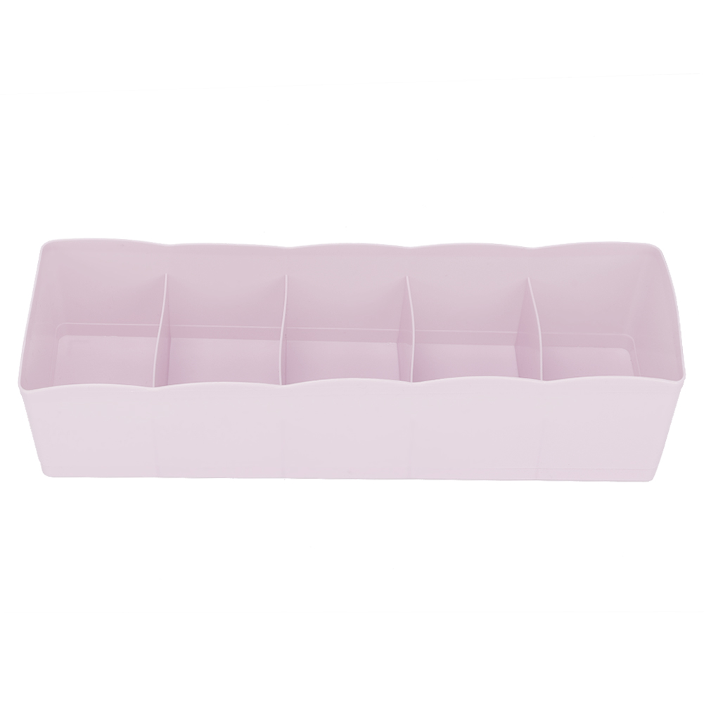 Schubladenorganizer Aus Kunststoff Für Bhs, Unterwäsche Und Socken, 5-teiliger Würfelkorb (rosa)