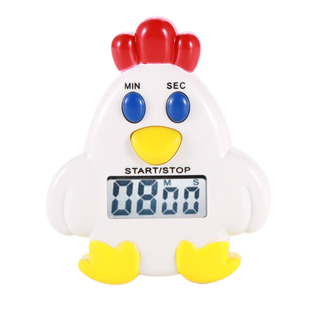 Niedlicher Digitaler Lcd-küchentimer Mit Countdown Und Cartoon-design Huhn