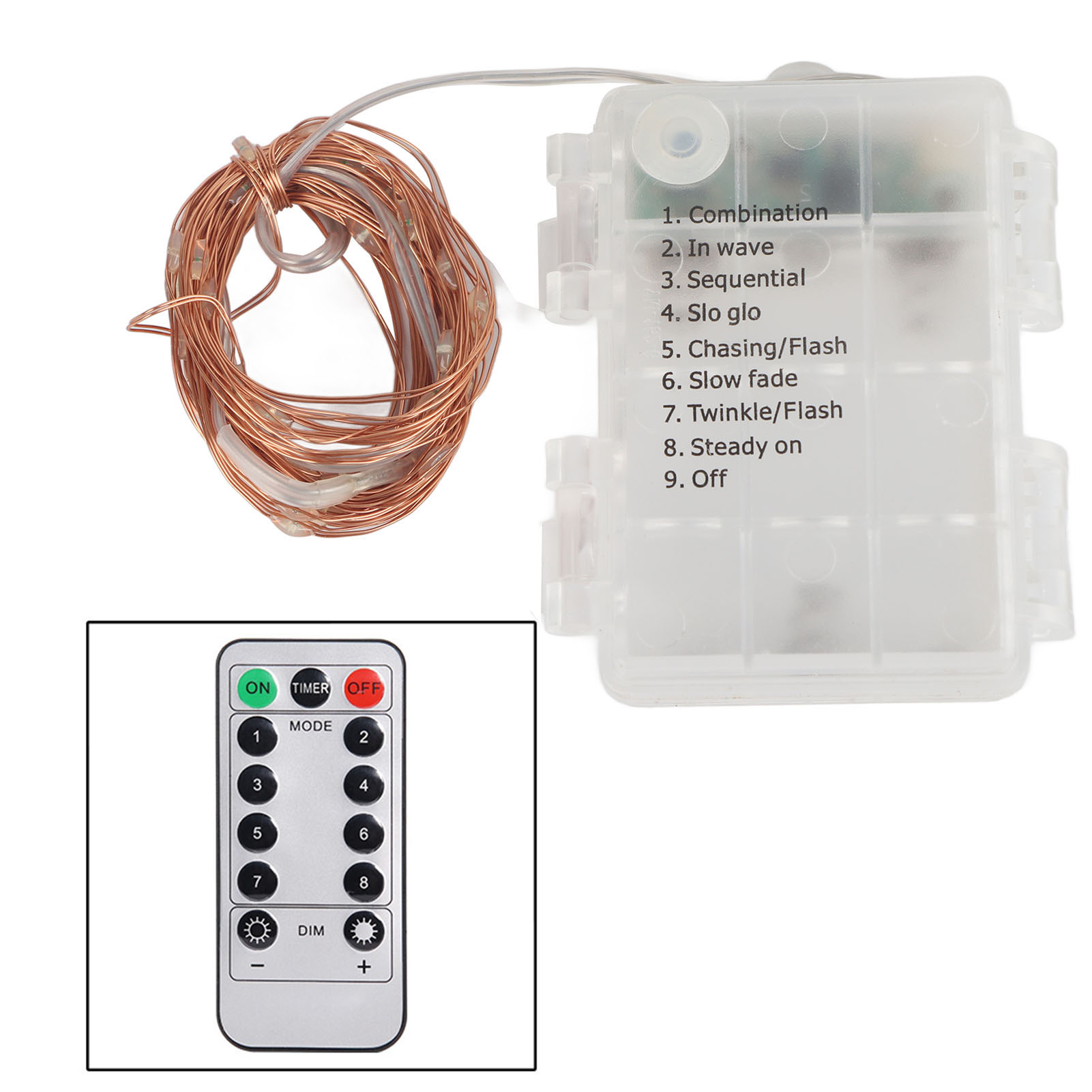 6 M (19,9 Fuß) Wasserdichte Led-lichterkette Mit Fernbedienung, Niederspannung, Usb-anschluss Und Kupferdraht, Blau.