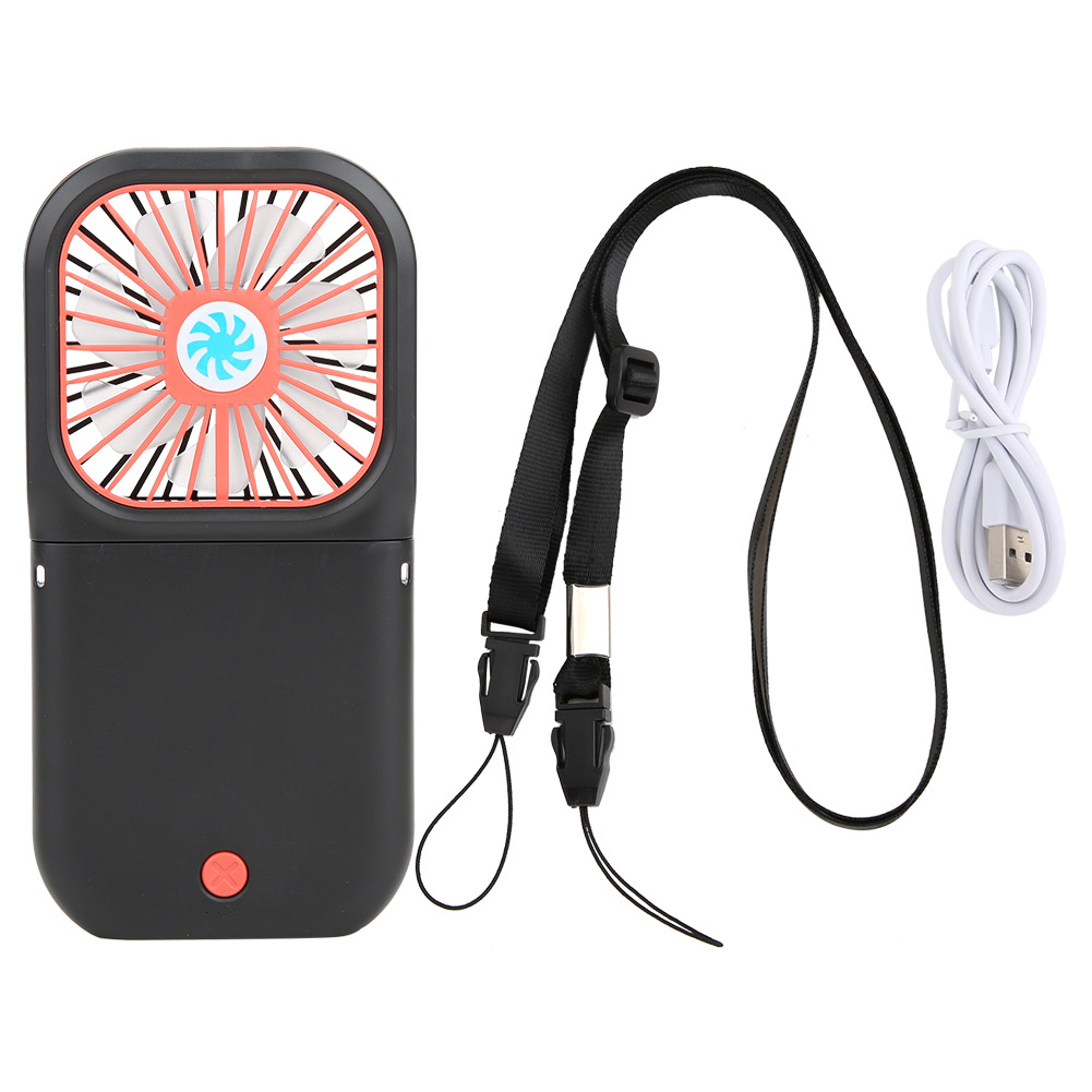 Mini-tragbarer Faltventilator, Mini-tischventilator Zum Aufhängen, Usb-aufladbar, Für Zuhause, Outdoor-aktivitäten Und Sport (schwarz)