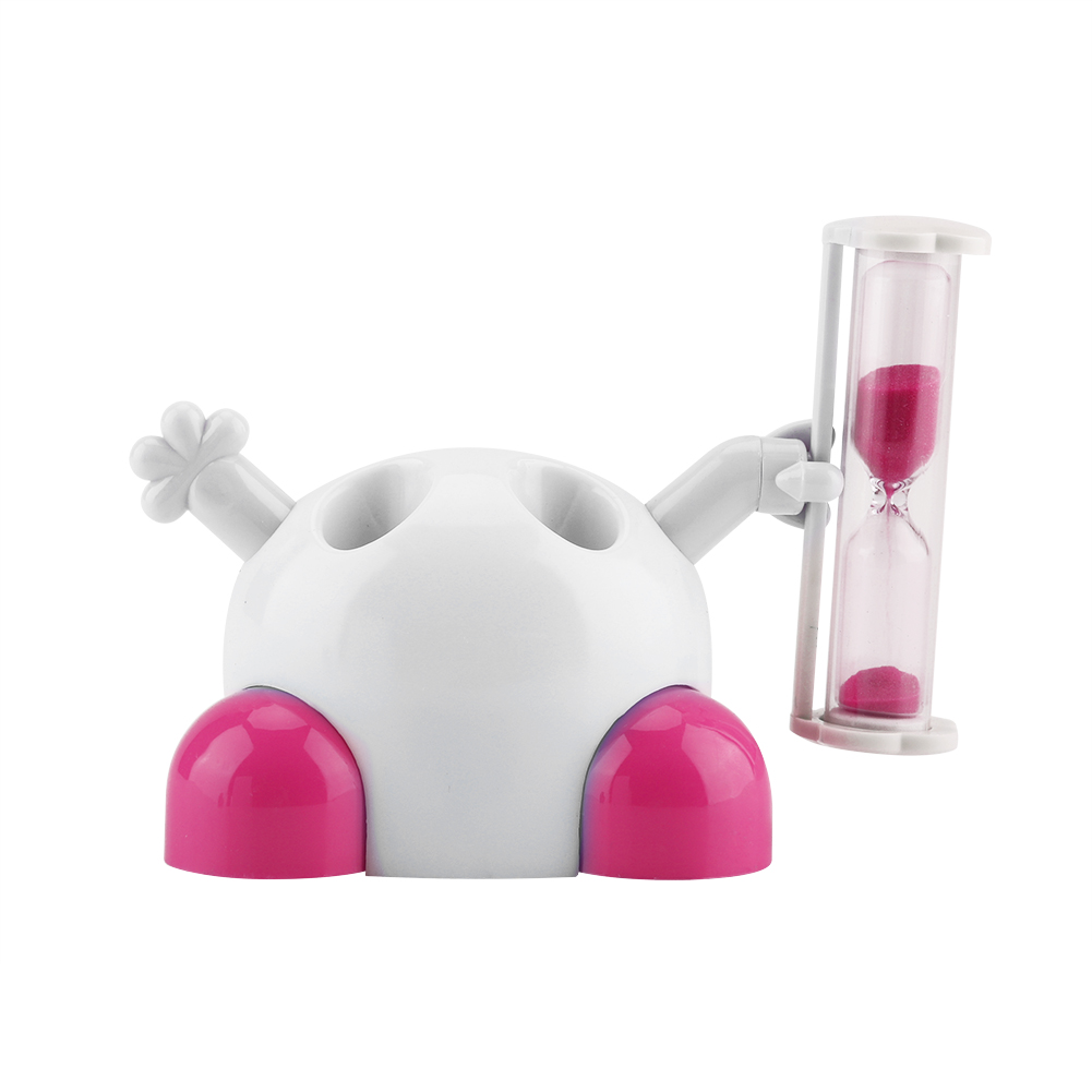Kinderzahnbürstenhalter, Sanduhr, 3-minuten-timer (rosa)