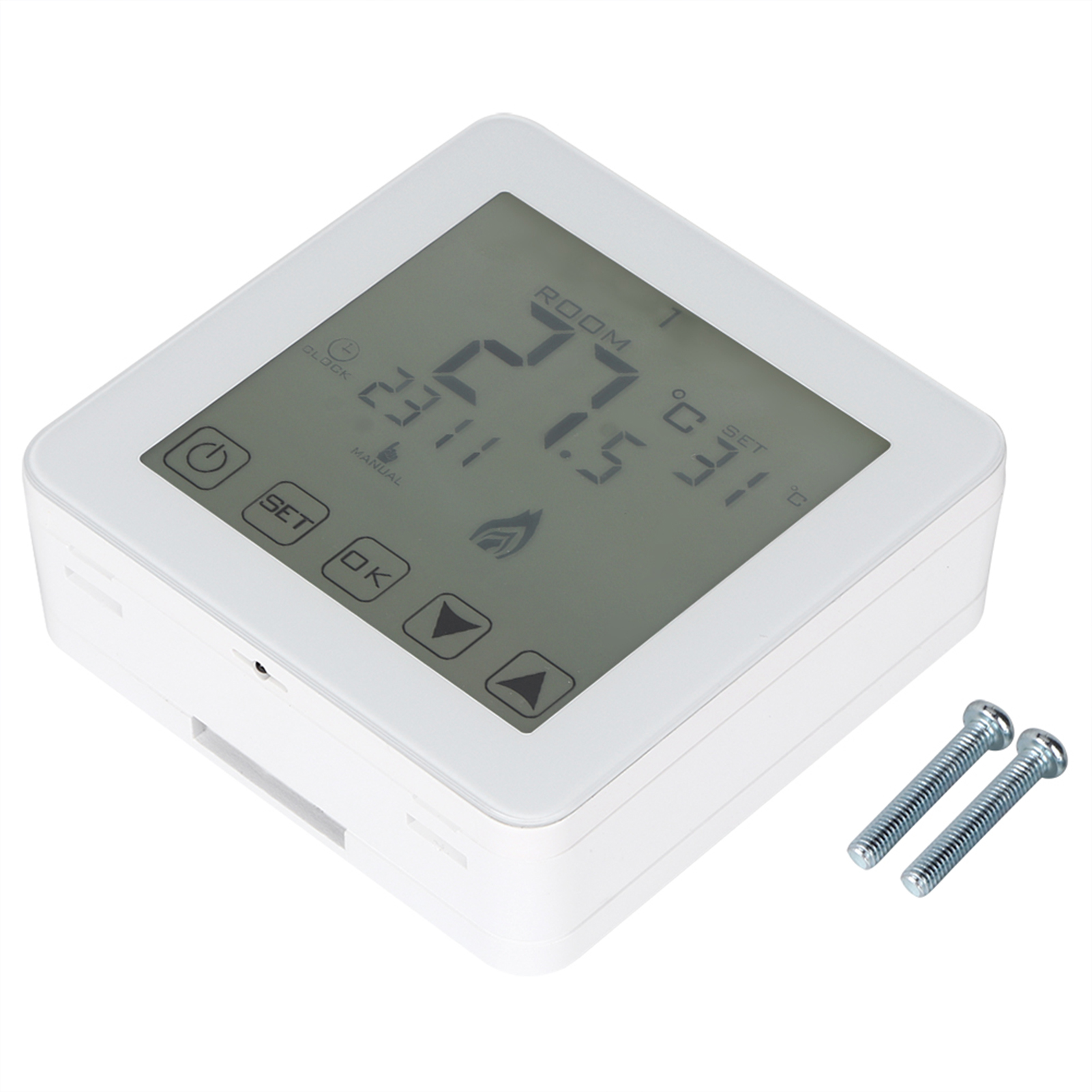 Programmierbarer Digitaler, Wandmontierter Elektrischer Thermostat Mit Lcd-bildschirm, Raumtemperaturregler