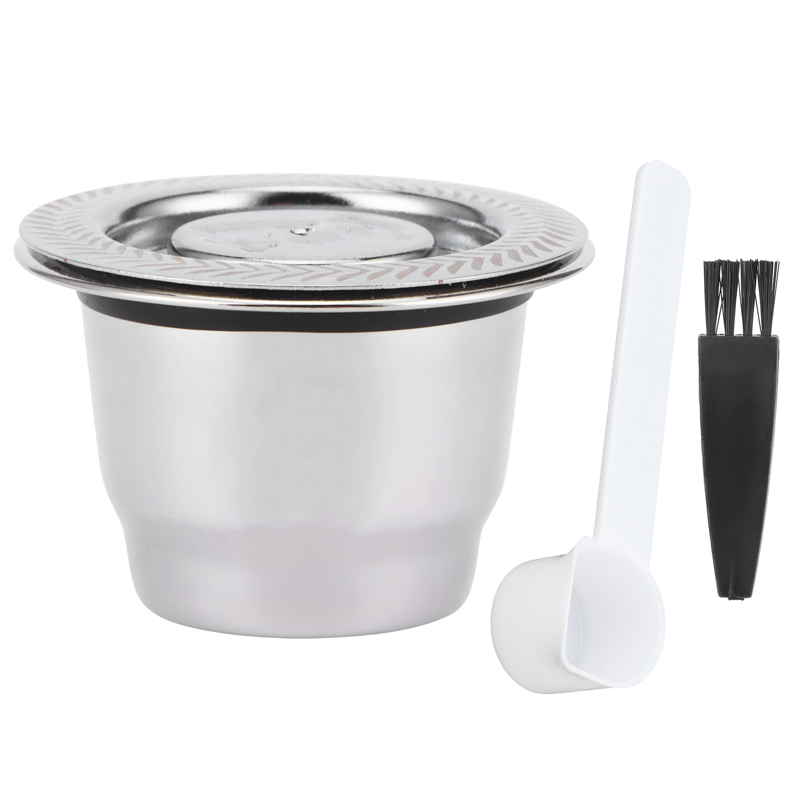 Kaffeekapsel-löffel- Und Bürstenset, Edelstahlfilter, Zubehör Für Diy-kaffeemaschinen