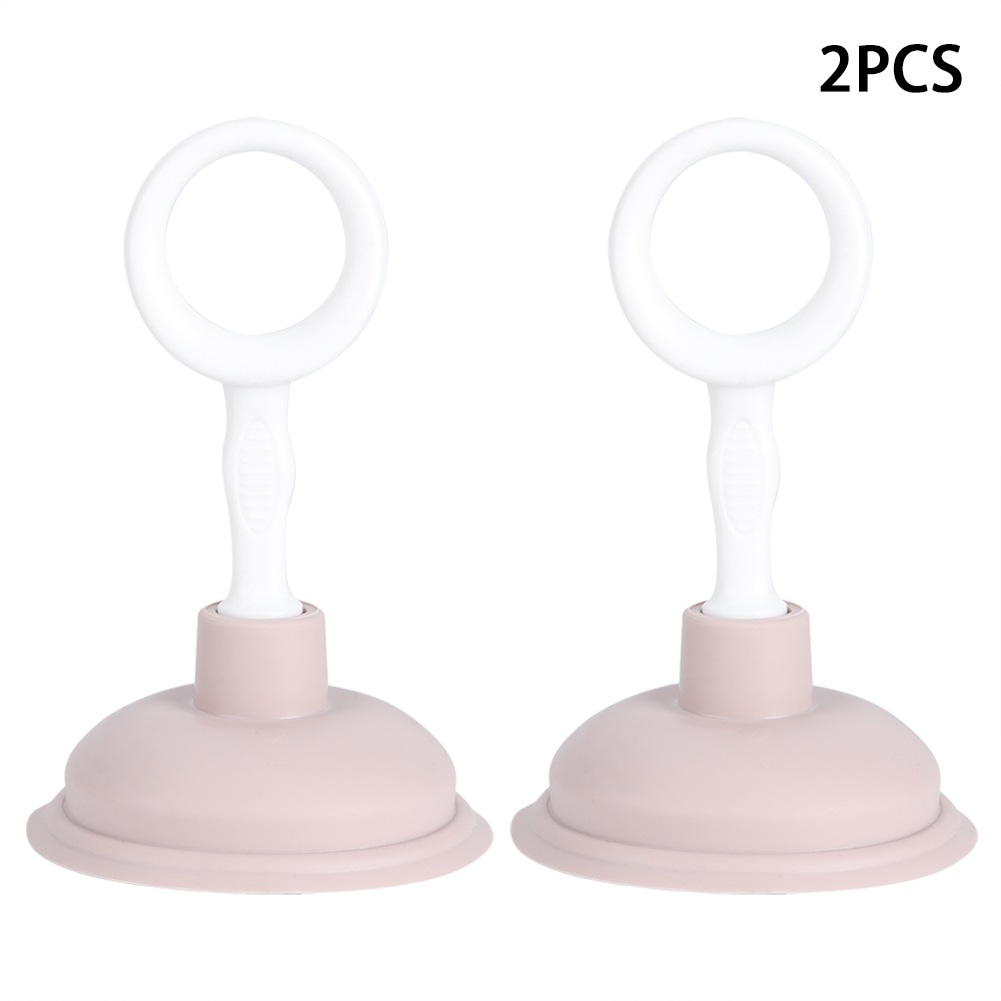 Set Mit 2 Tragbaren Abflussreinigern Mit Pömpeln, Abflussreinigungs- Und Entstopfungswerkzeug Für Küche Und Bad, Rosa