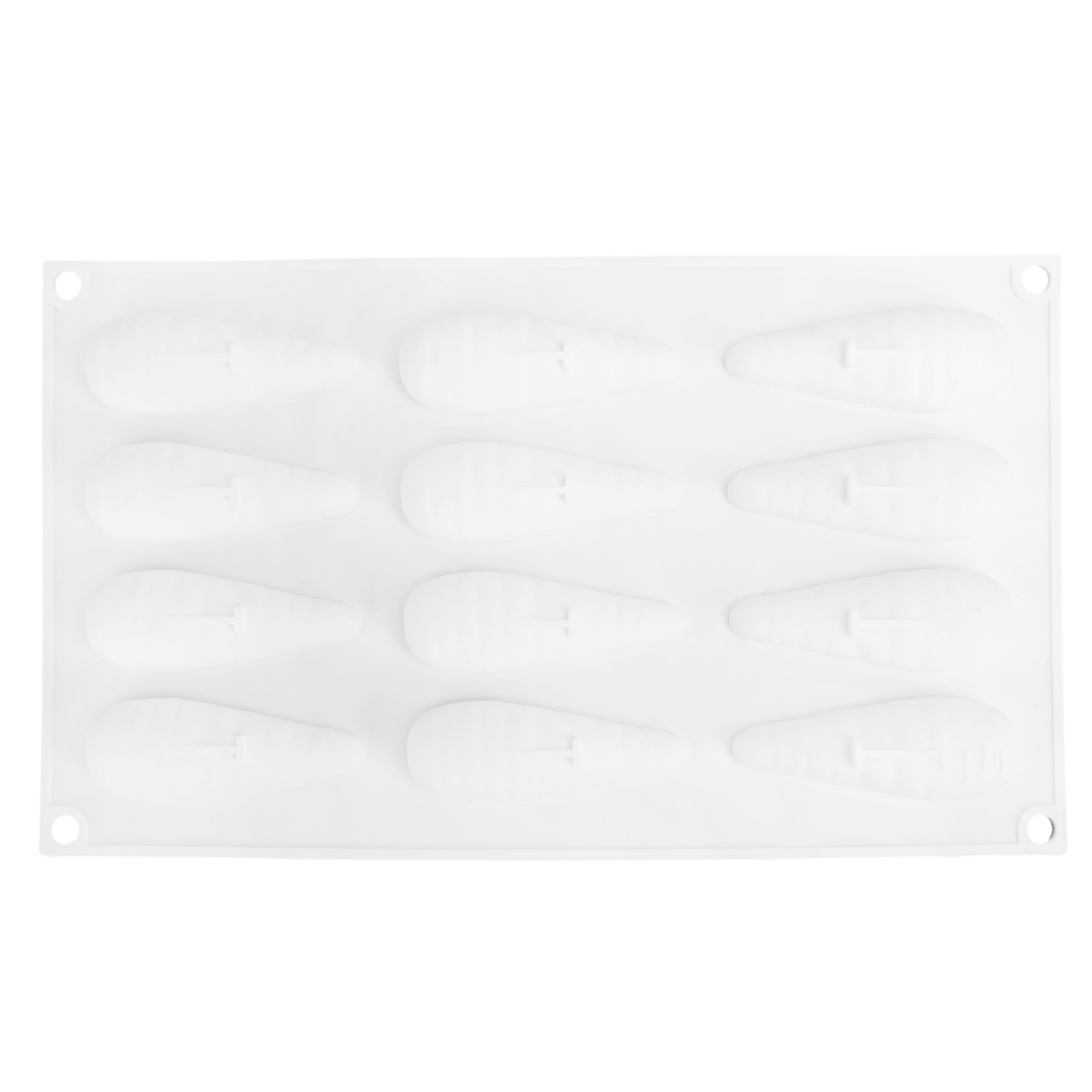 Silikonform In Karottenform Mit 12 Fächern Für Kuchen, Mousses Und Pralinen, Ideal Für Küche Und Haushalt.