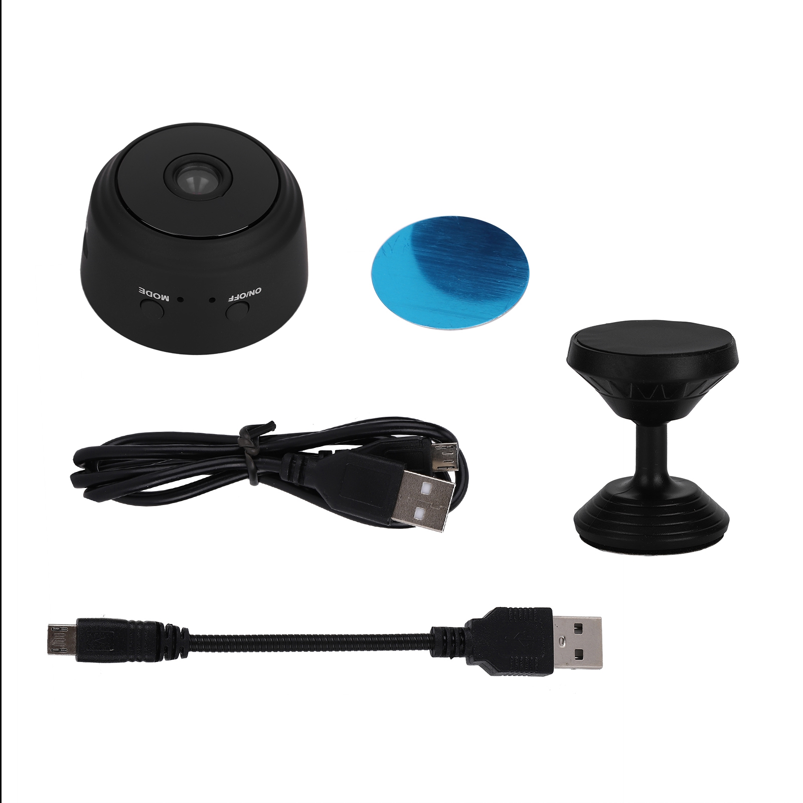Mini-wlan-kamera A9 Mit 1080p-infrarot-nachtsicht, Fernüberwachung Per App, Drahtlosem Heimüberwachungssystem, Schwarz