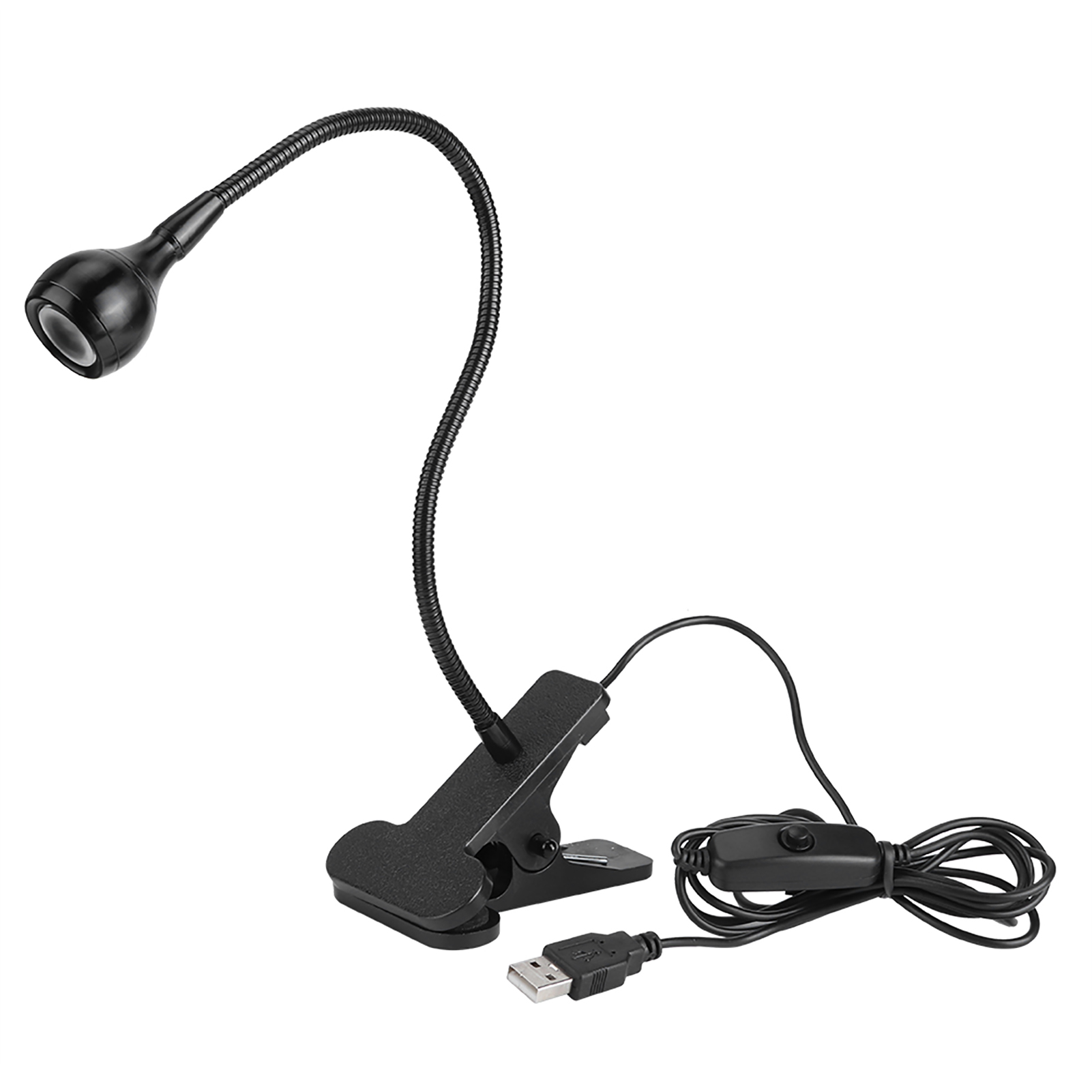 Flexible Led-schreibtischlampe Mit Usb-anschluss Und Klemme, Ideal Als Nachttischlampe Zum Lesen Und Lernen