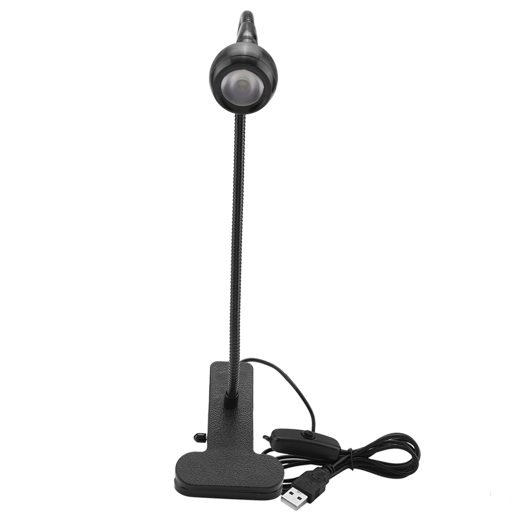 Usb-led-tischleuchte, Mini-schreibtischlampe Mit Klemme Zum Lesen Und Lernen Zu Hause, Warmschwarz.