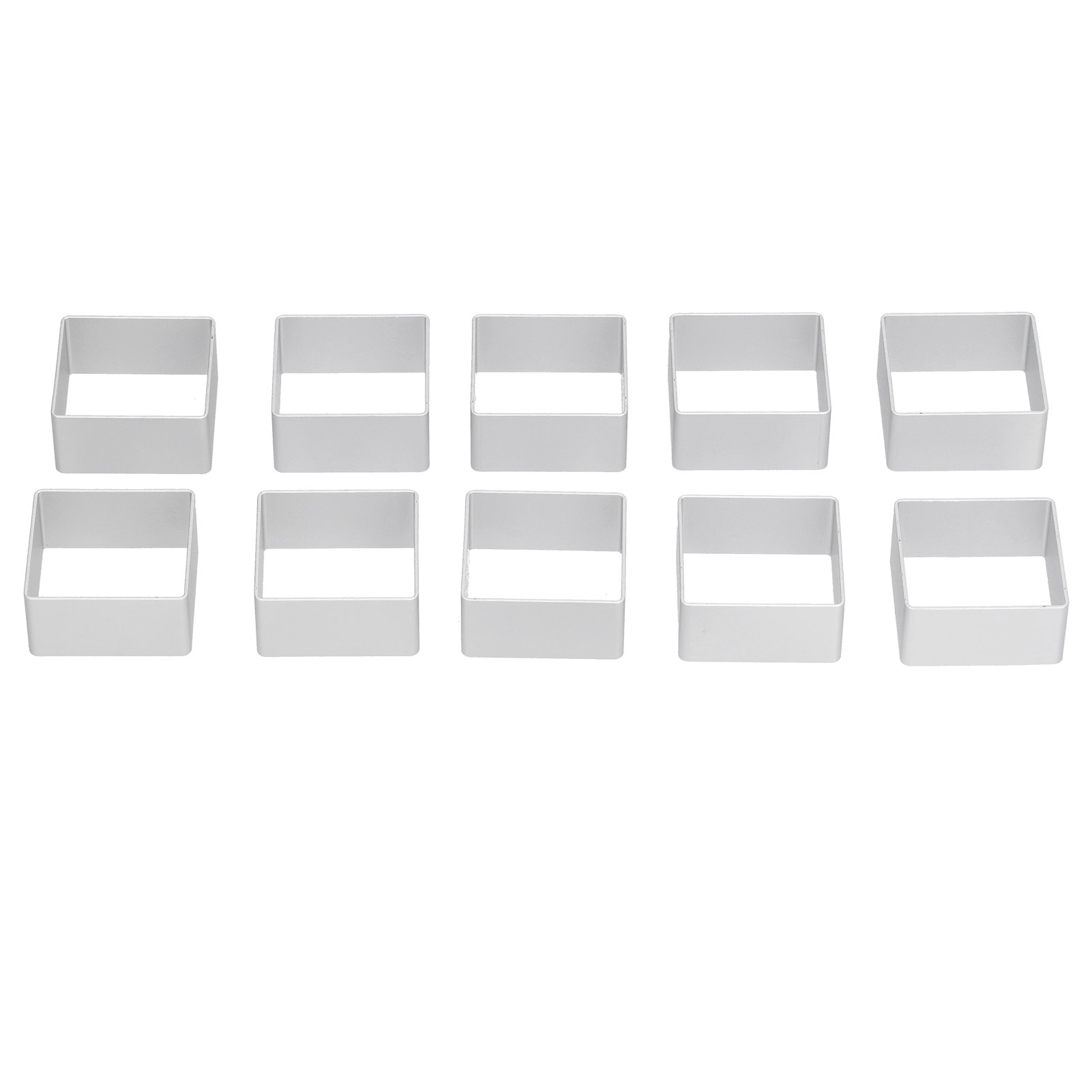 Set Mit 10 Edelstahl-mondkuchenformen, Keks- Und Kuchenausstechern, Diy-backformen, Quadratische Form
