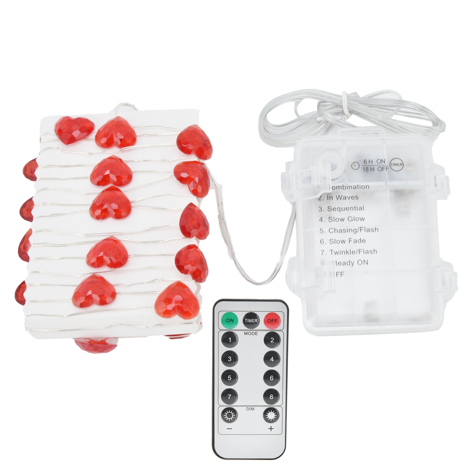 Herzförmige Lichterkette Mit 30 Leds, 3 M Kupferdraht, Ideal Für Gartenpartys Und Den Valentinstag (warmweiß).