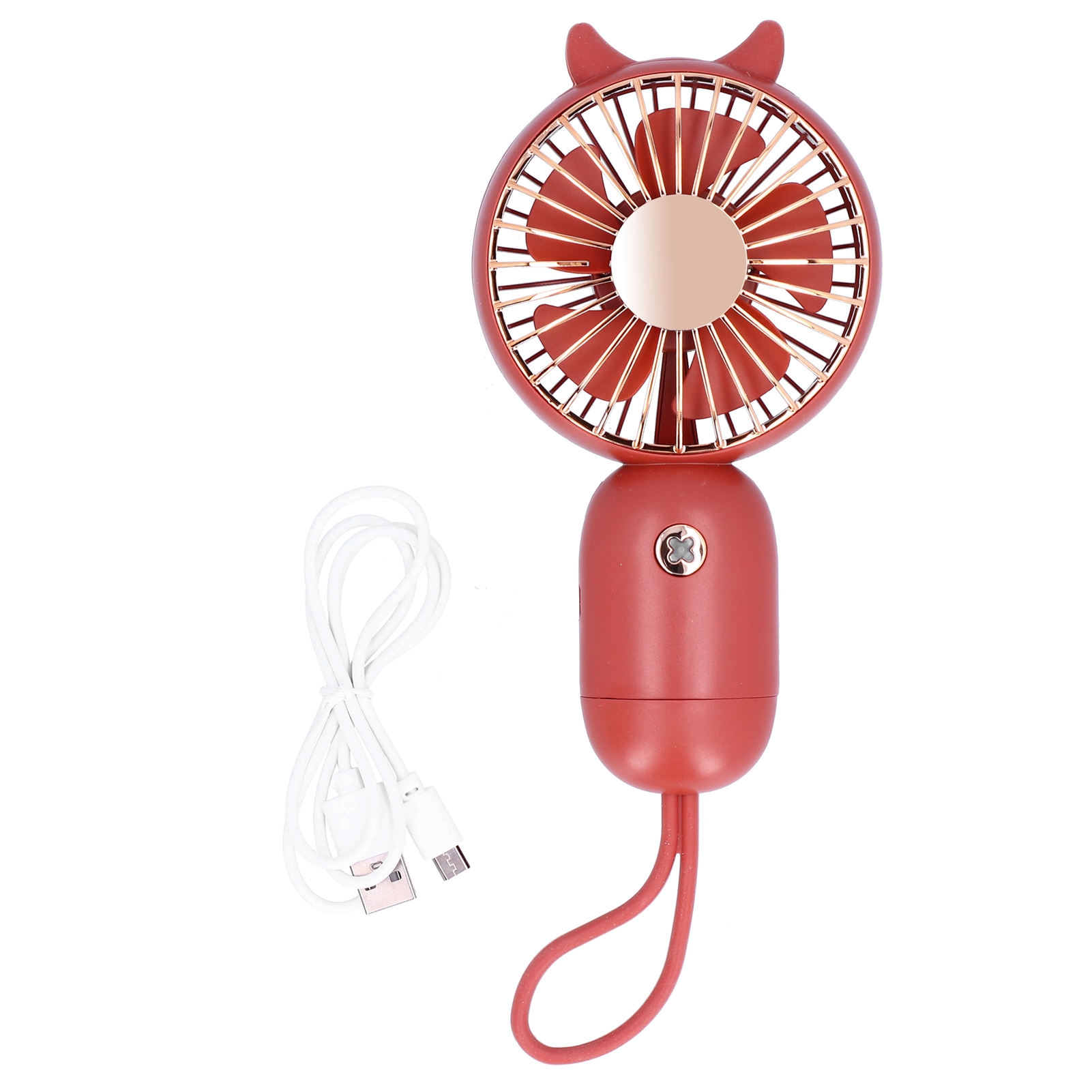 Kleiner, Tragbarer, Verstellbarer Und Leiser Usb-ventilator, Ideal Für Schule, Zuhause, Büro Oder Outdoor-aktivitäten. Farbe: Jujubenrot.
