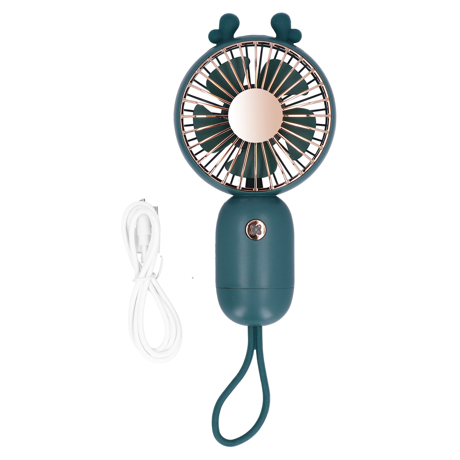 Kleiner, Tragbarer, Verstellbarer Und Leiser Usb-ventilator, Ideal Für Schule, Zuhause Oder Büro, Drinnen Und Draußen. Schwarz Und Grün.