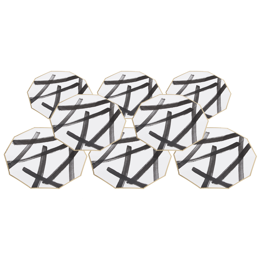 Set Mit 8 Eleganten 23 Cm Einwegtellern Aus Pappe, Ideal Für Einen Snack, Ein Grillfest Oder Jeden Anderen Anlass.