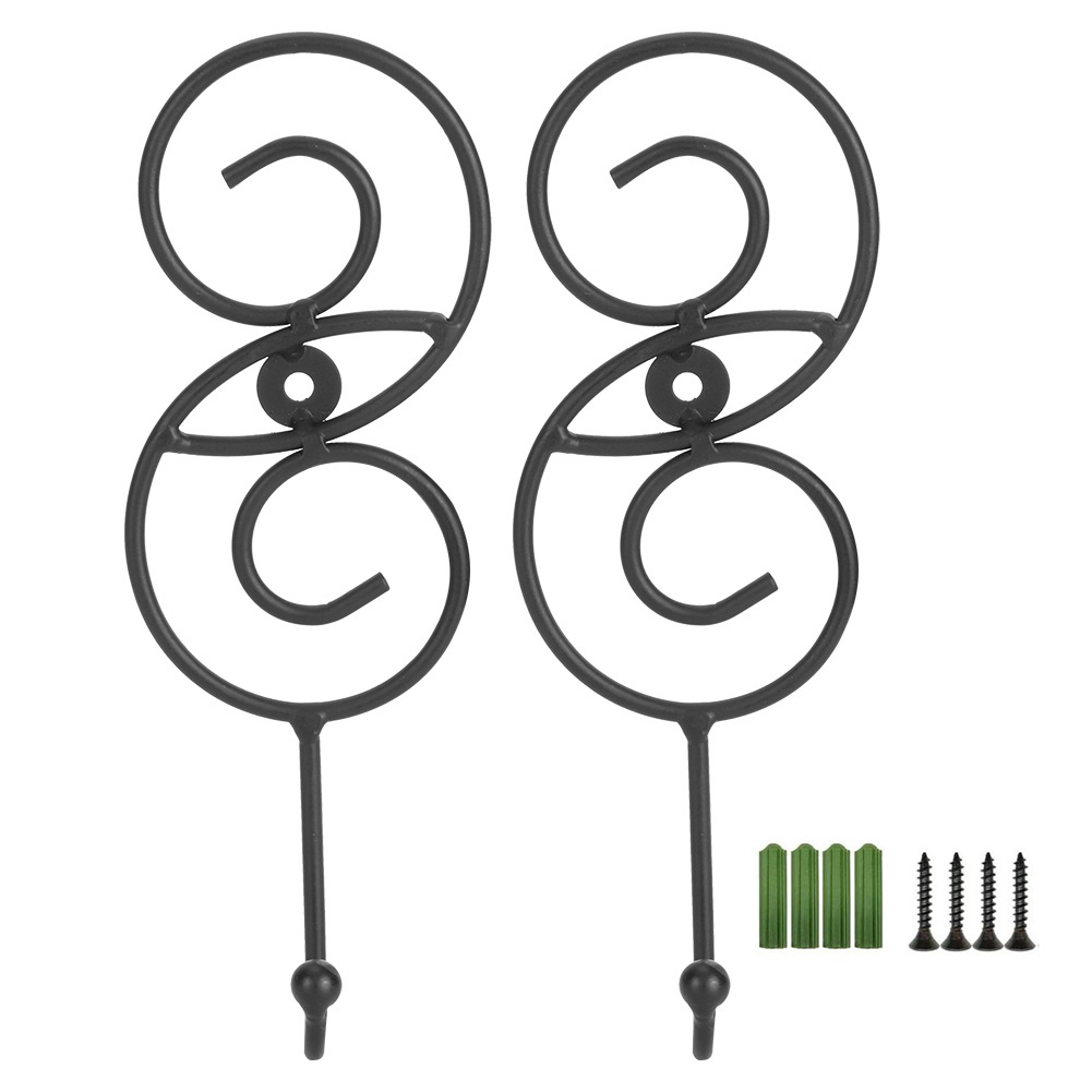 Set Mit 2 Innovativen Wandhaken Zur Aufbewahrung Von Kleidung, Mänteln Und Handtüchern, Für Badezimmer Oder Büro (schwarz)