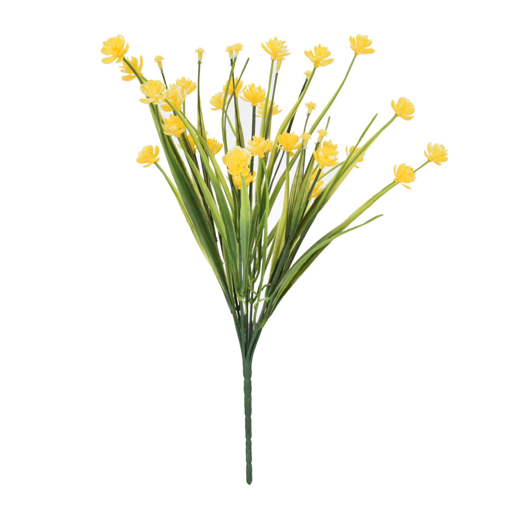 Strauß Aus Künstlichen Blumen, Sträuchern Und Gartenpflanzen Zur Dekoration Von Haus Und Garten.