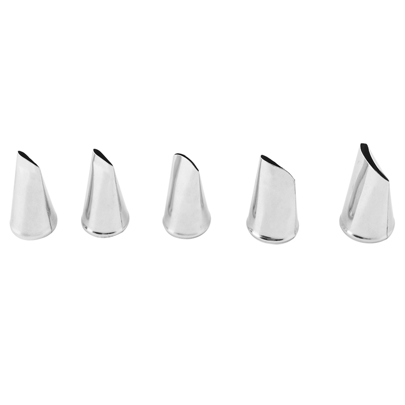 Set Mit 5 Edelstahl-tüllen Zum Dekorieren Von Kuchen, Cupcakes Und Konditoreicremes.