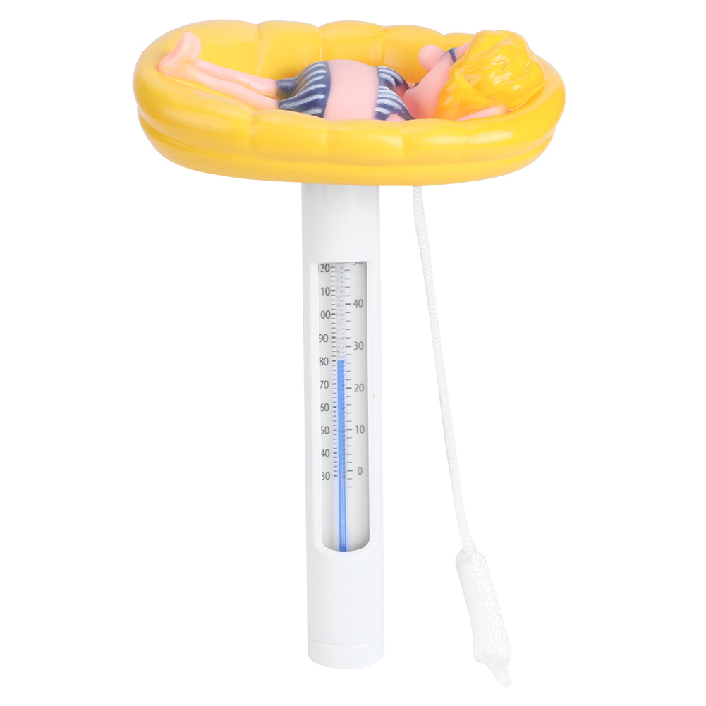 Schwimmendes Poolthermometer In Cartoonform Mit °f/°c-anzeige.