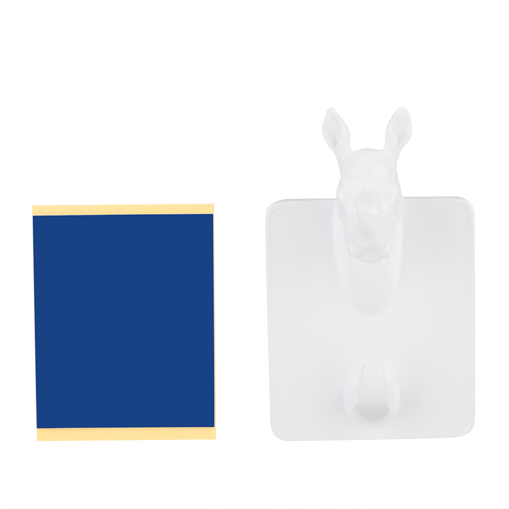 Wandhaken Aus Kunstharz In Form Eines Tierkopfes, Kleiderbügel, Schlüsselhalter, Dekorationen, Geschenke (nashorn)