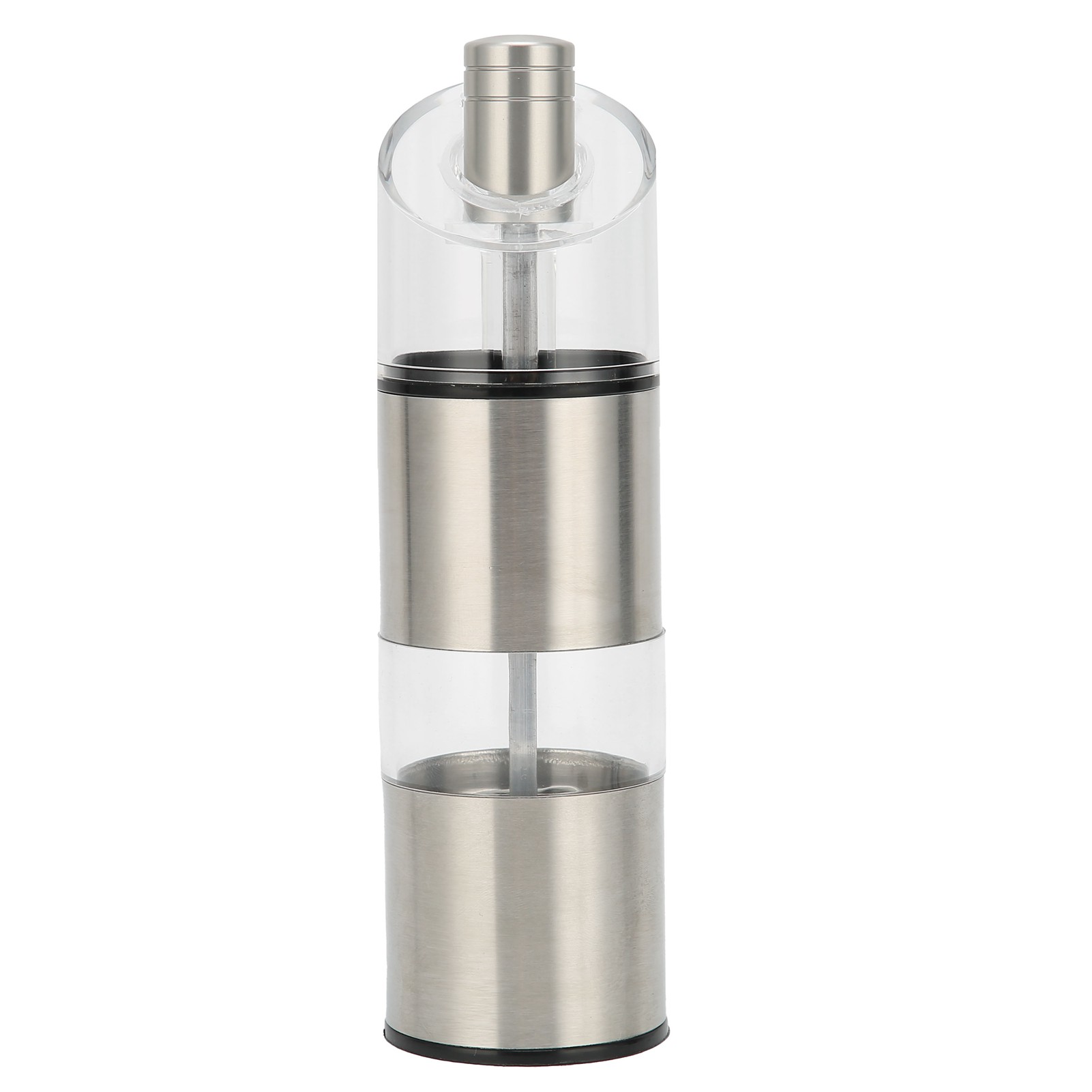 Multifunktionale Zylindrische Pfeffermühle Aus Edelstahl Mit Abgewinkelter Gewürzflasche Aus Acryl (l)