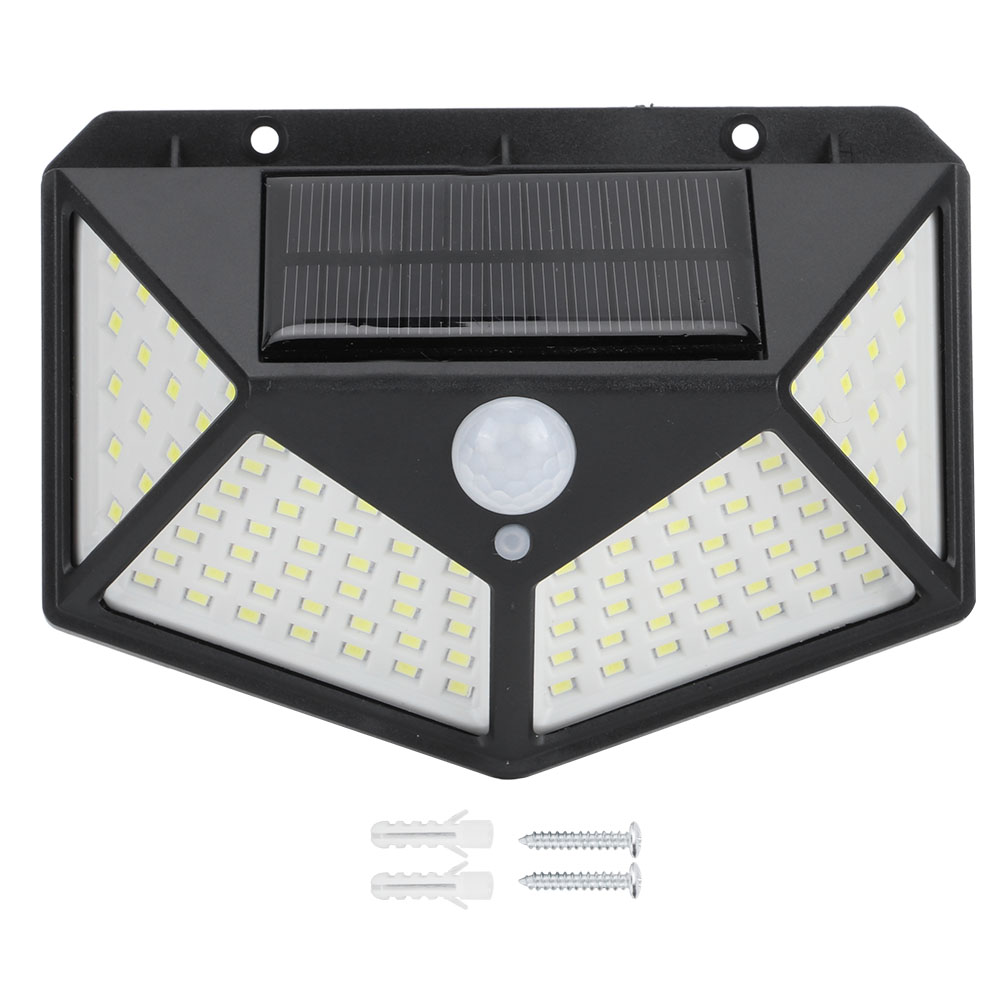 Wasserdichte Solar-wandleuchte Mit Bewegungsmelder Und 100 Leds Für Garten Und Hof