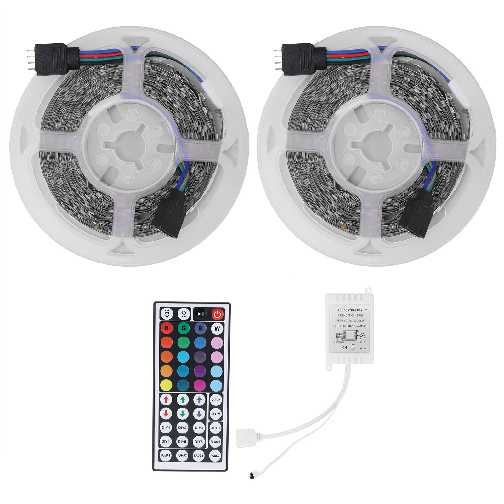 Rgb-led-streifen Mit 60 Leds, Dc12v, Mit 44-tasten-fernbedienung, 10 M, Für Die Innendekoration.