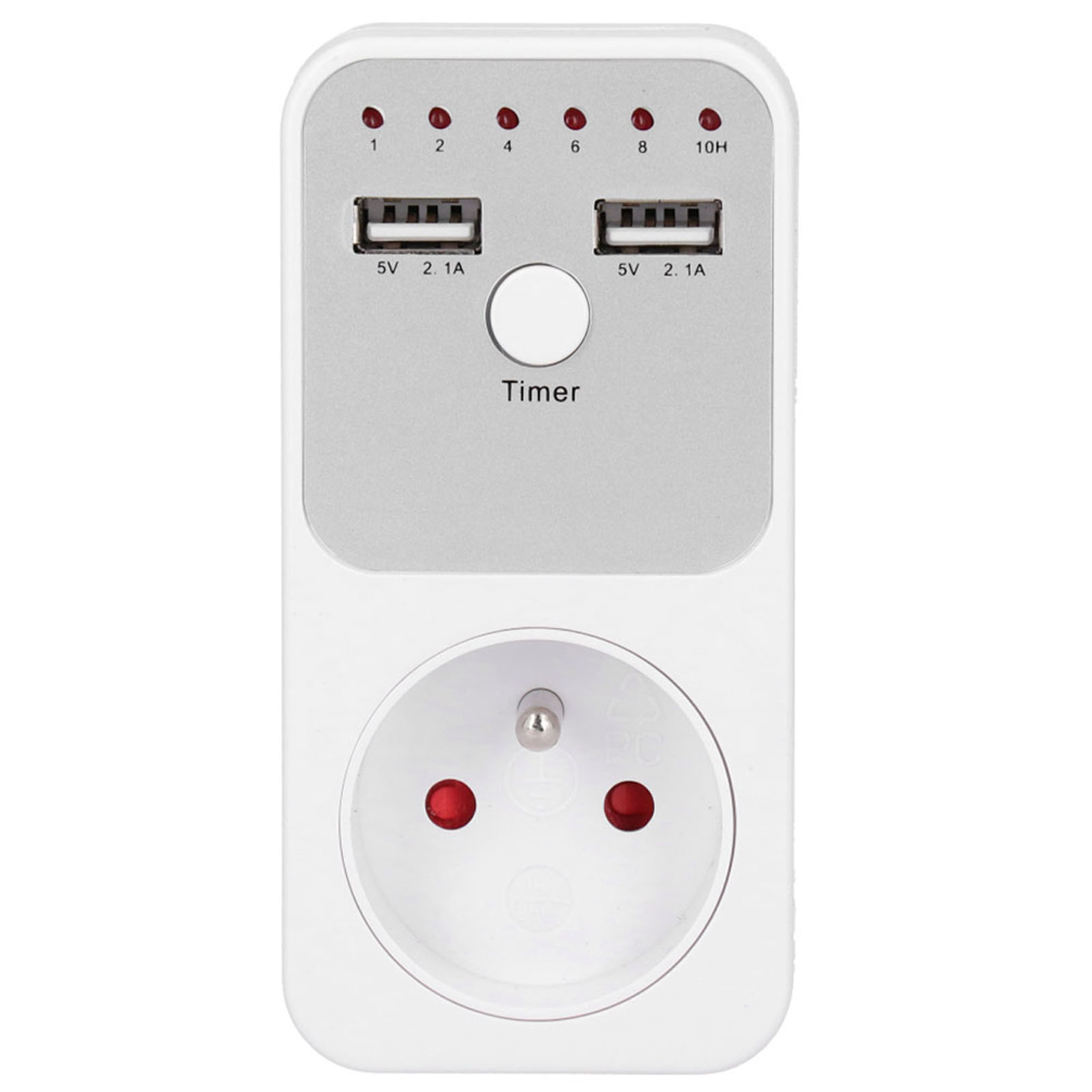 Intelligente Usb-steckdose 180–260 V Mit Digitalem Countdown-timer Zum Laden Von Computern Oder Mobiltelefonen