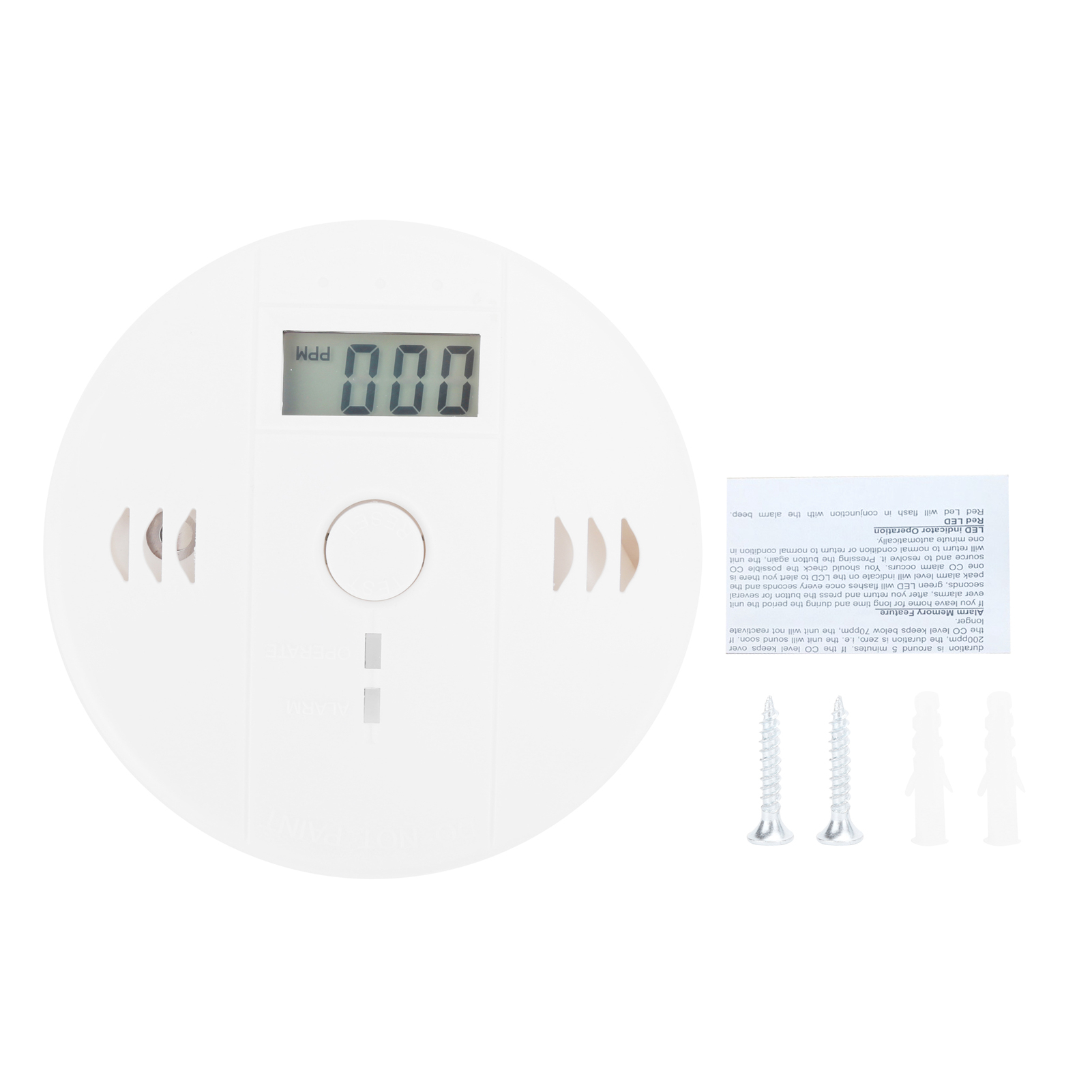 Kohlenmonoxidmelder, 85 Db, Hintergrundbeleuchtetes Lcd-display, Sicherheitssystem Für Privathaushalte