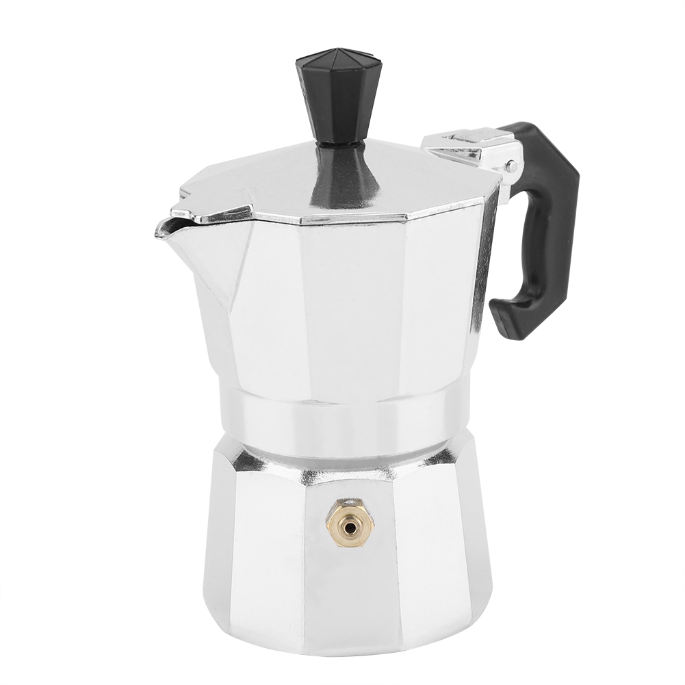 50 Ml (1 Tasse) Moka-kaffeebereiter Aus Aluminium Für Espresso, Ideal Für Zuhause Und Büro.