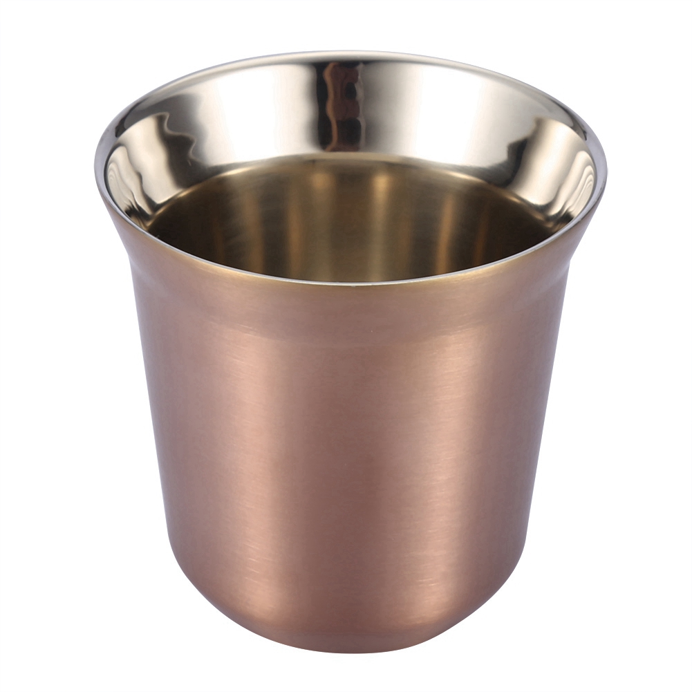85 Ml Doppelwandiger Edelstahlbecher Für Kaffee/bier/tee (roségold)