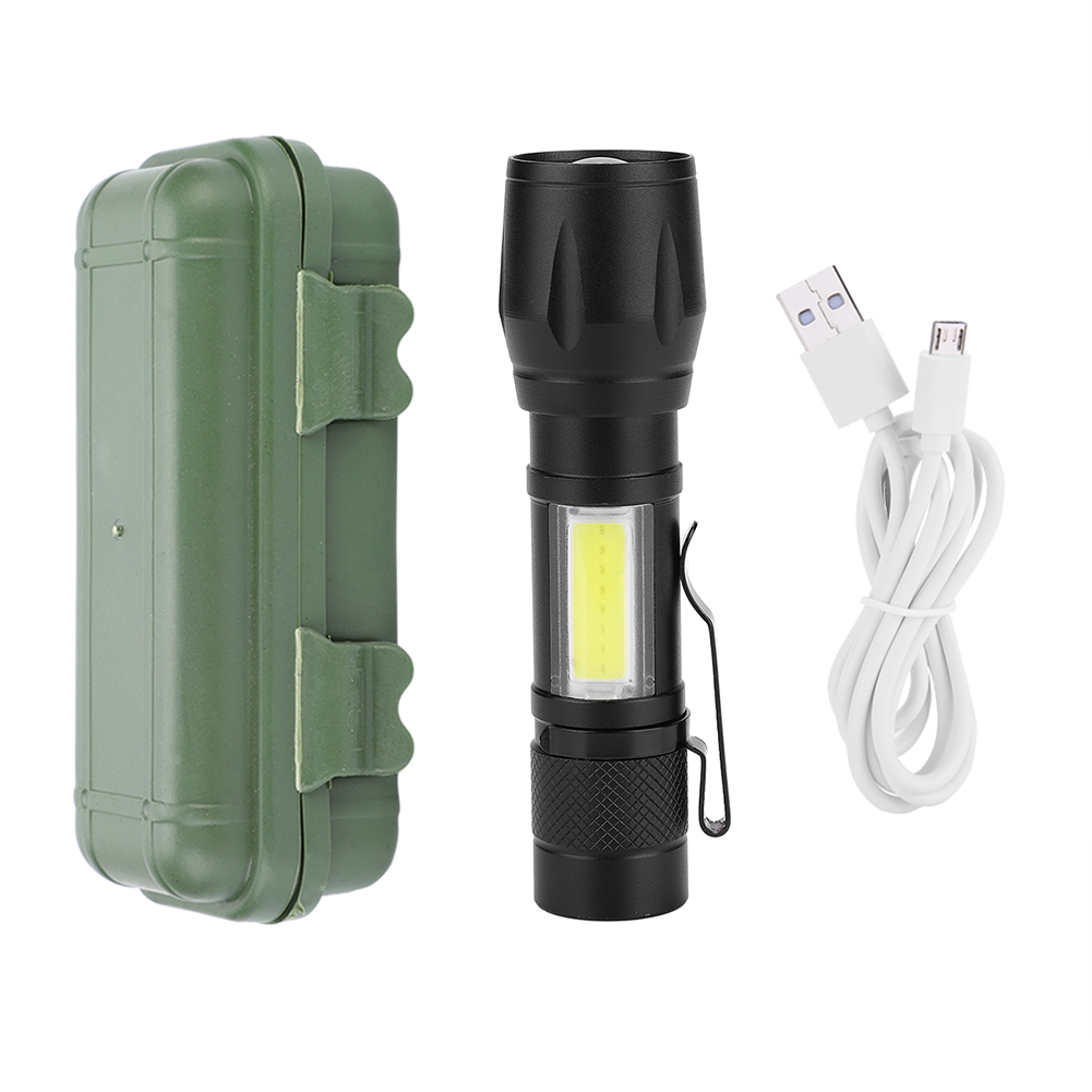 Tragbare, Leichte, Per Usb Wiederaufladbare Cob-led-taschenlampe