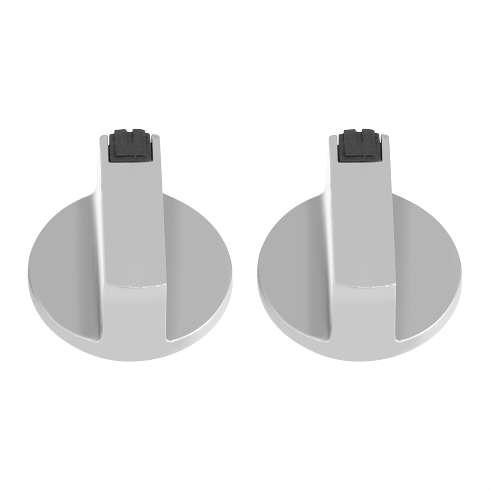 Set Mit 2 X 6 Mm Zinklegierungsknöpfen Für Gasherde, Backöfen Und Kochfelder. Metallbedienung.