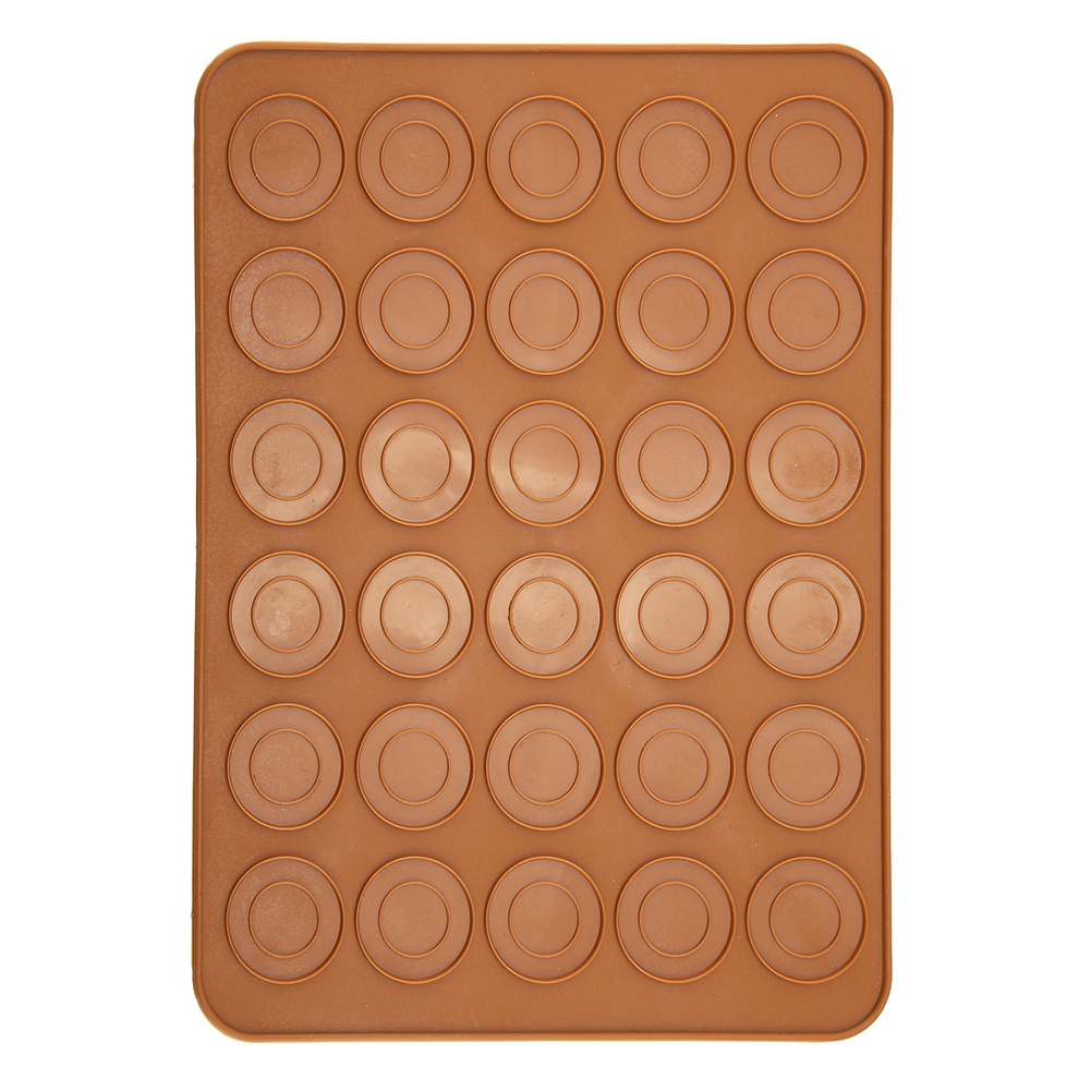 Runde Silikon-macaronmatte (1 Stück) – 30 Löcher