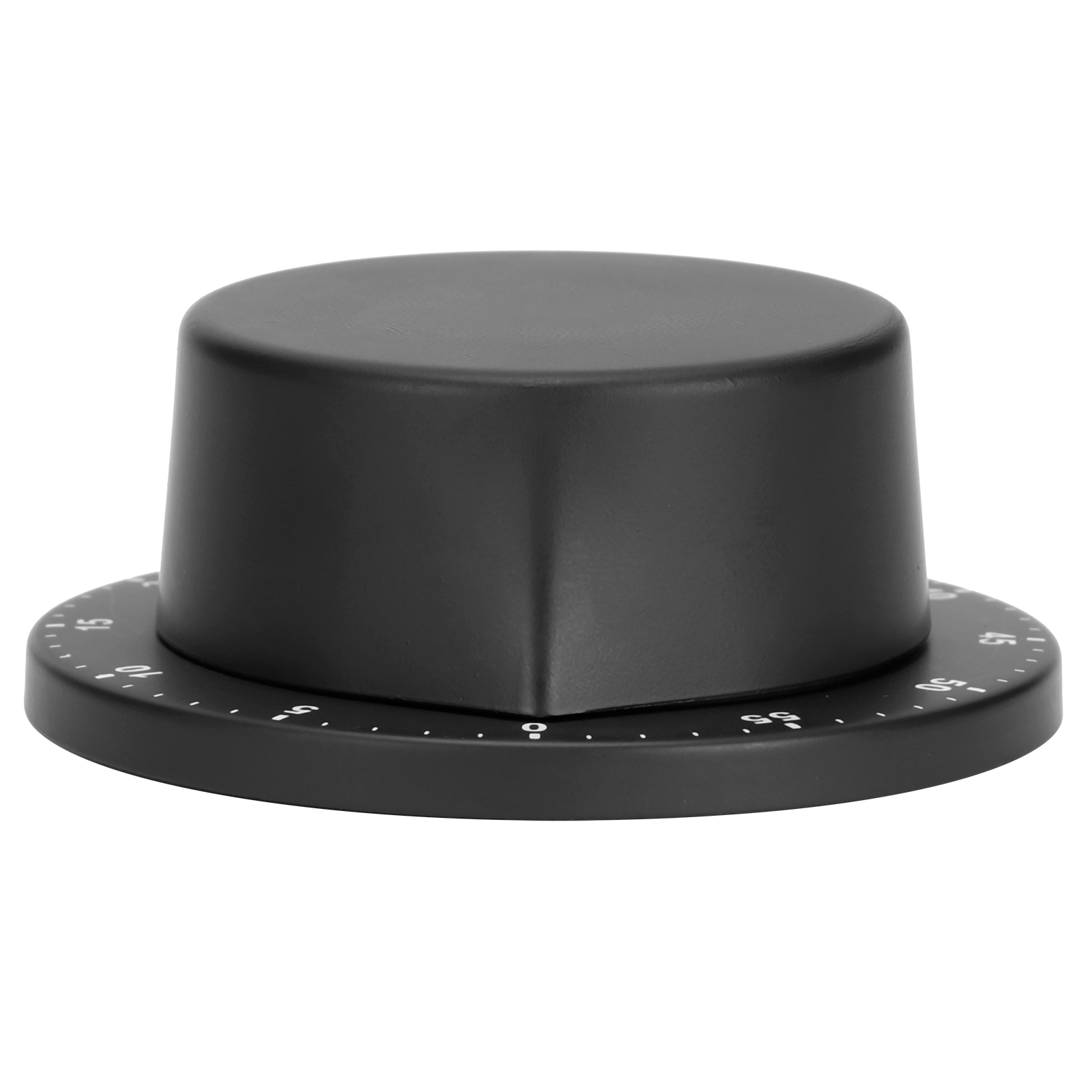 Mechanischer Küchentimer Aus Schwarzem Edelstahl Mit Magnet, Ideal Zum Backenlernen.
